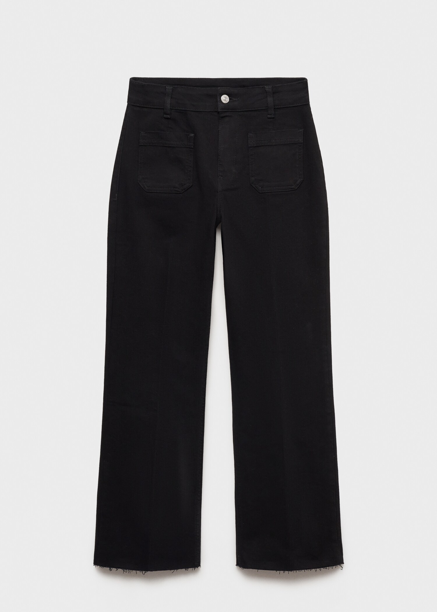 Flared cropped jeans with pockets - Article without model
