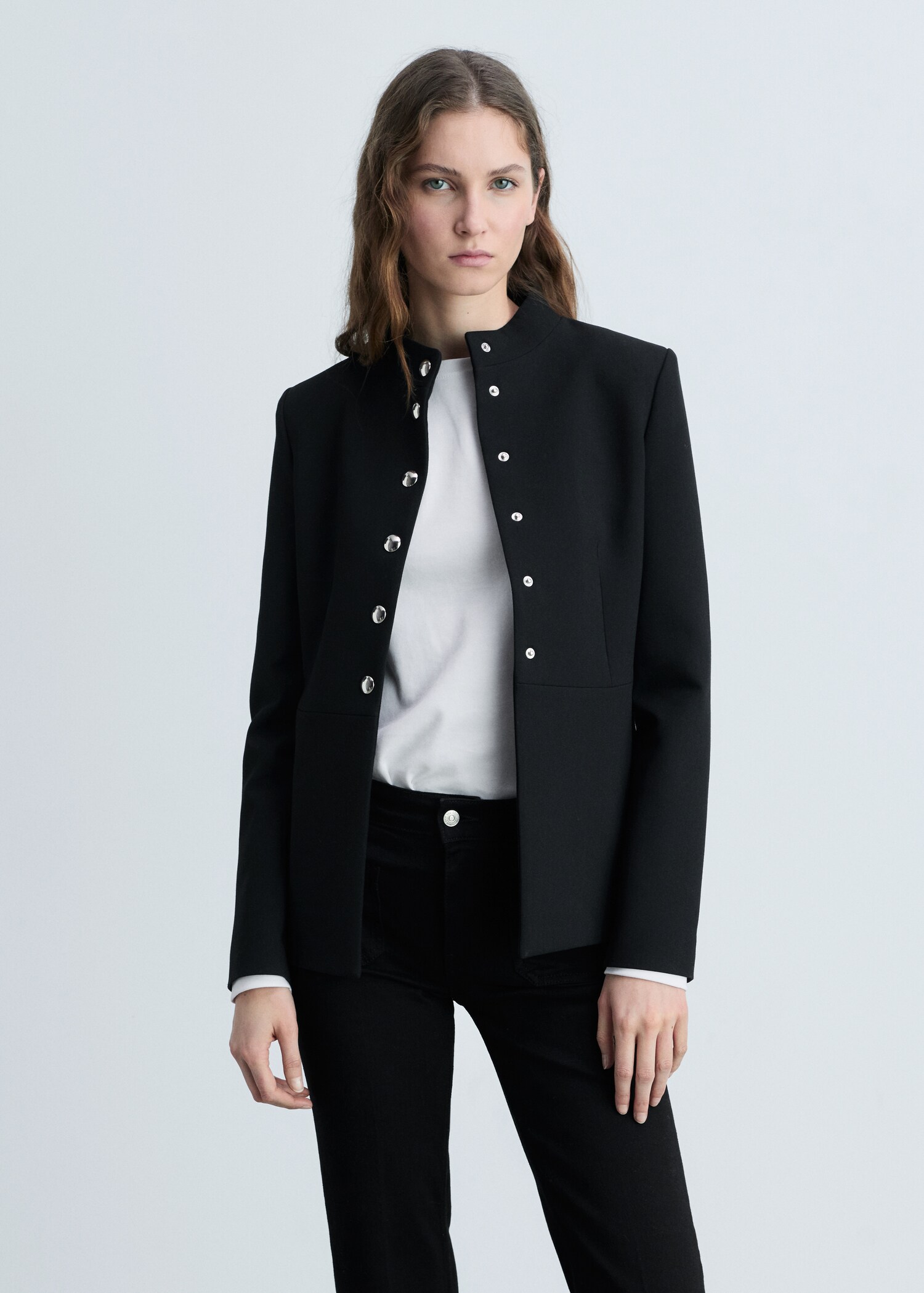 Flared cropped jeans with pockets - Details of the article 1