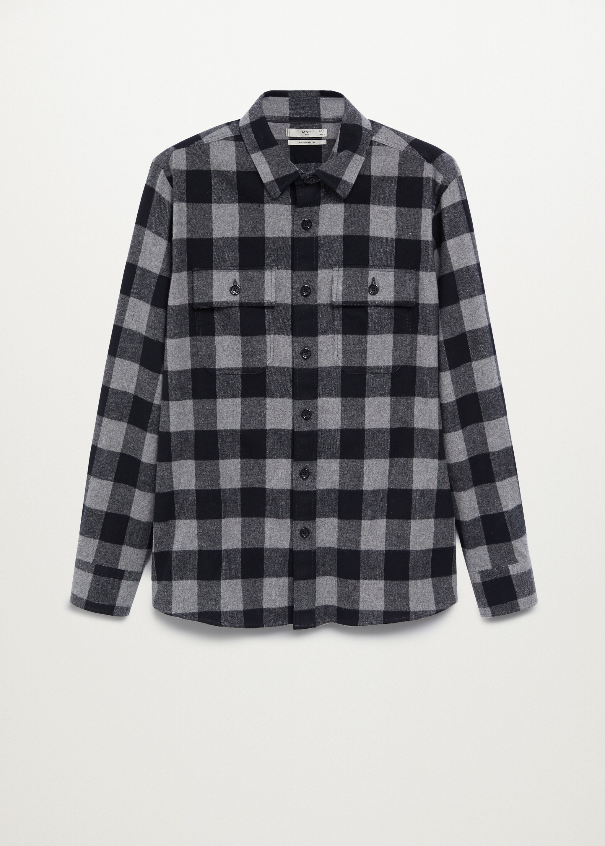 Sobrecamisa regular fit franela cuadros - Artículo sin modelo