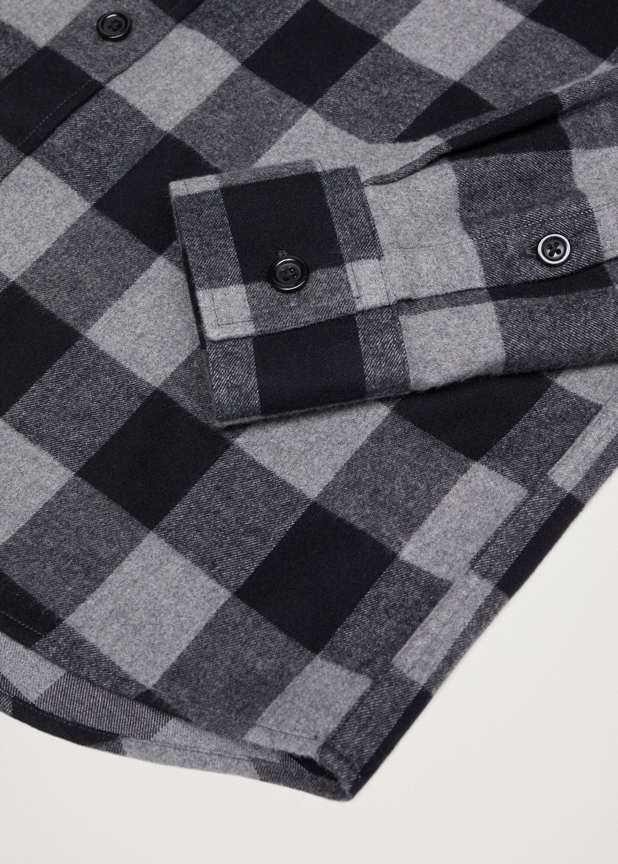 Sobrecamisa regular fit franela cuadros - Detalle del artículo 7