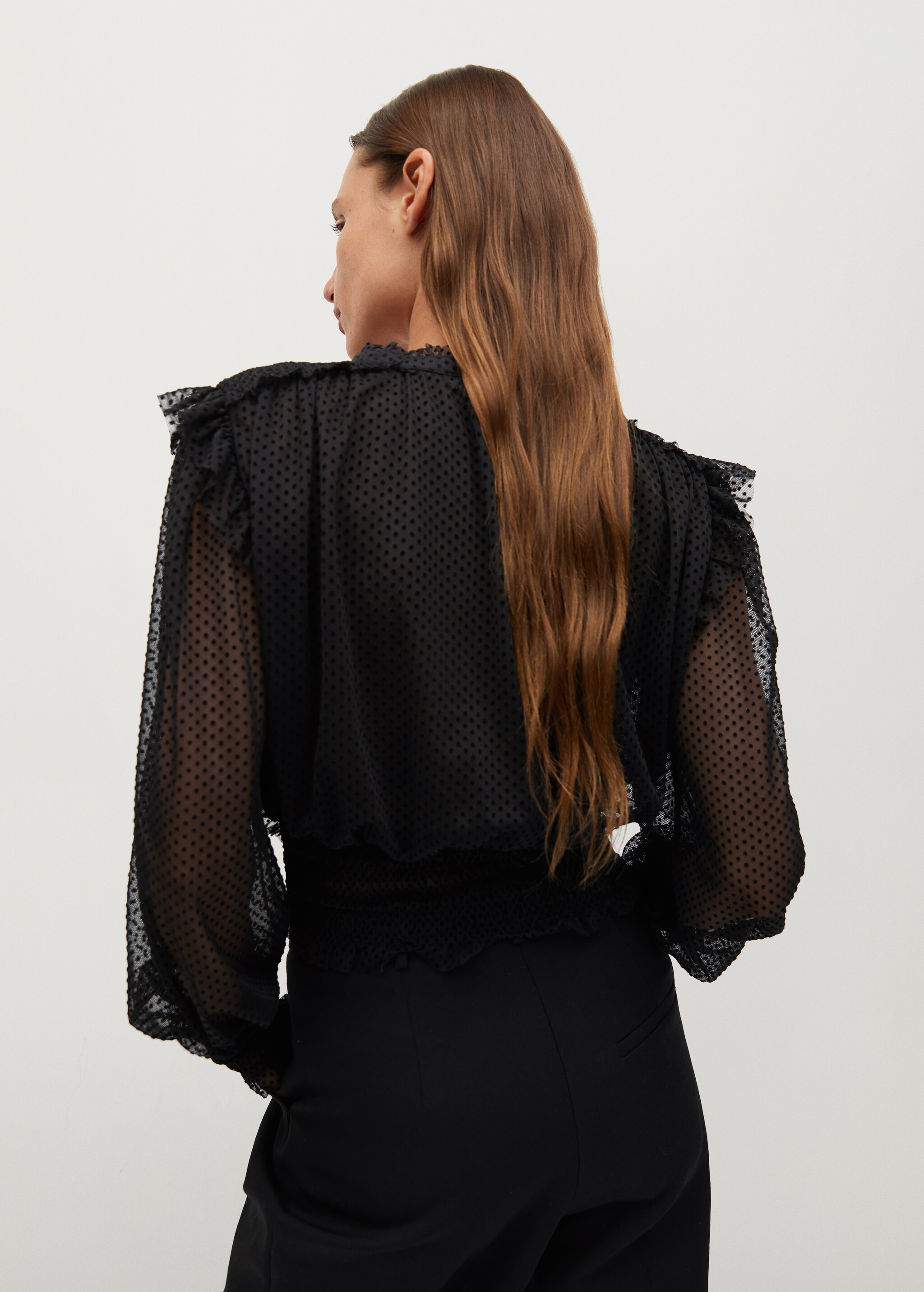 Blusa plumeti volantes - Reverso del artículo