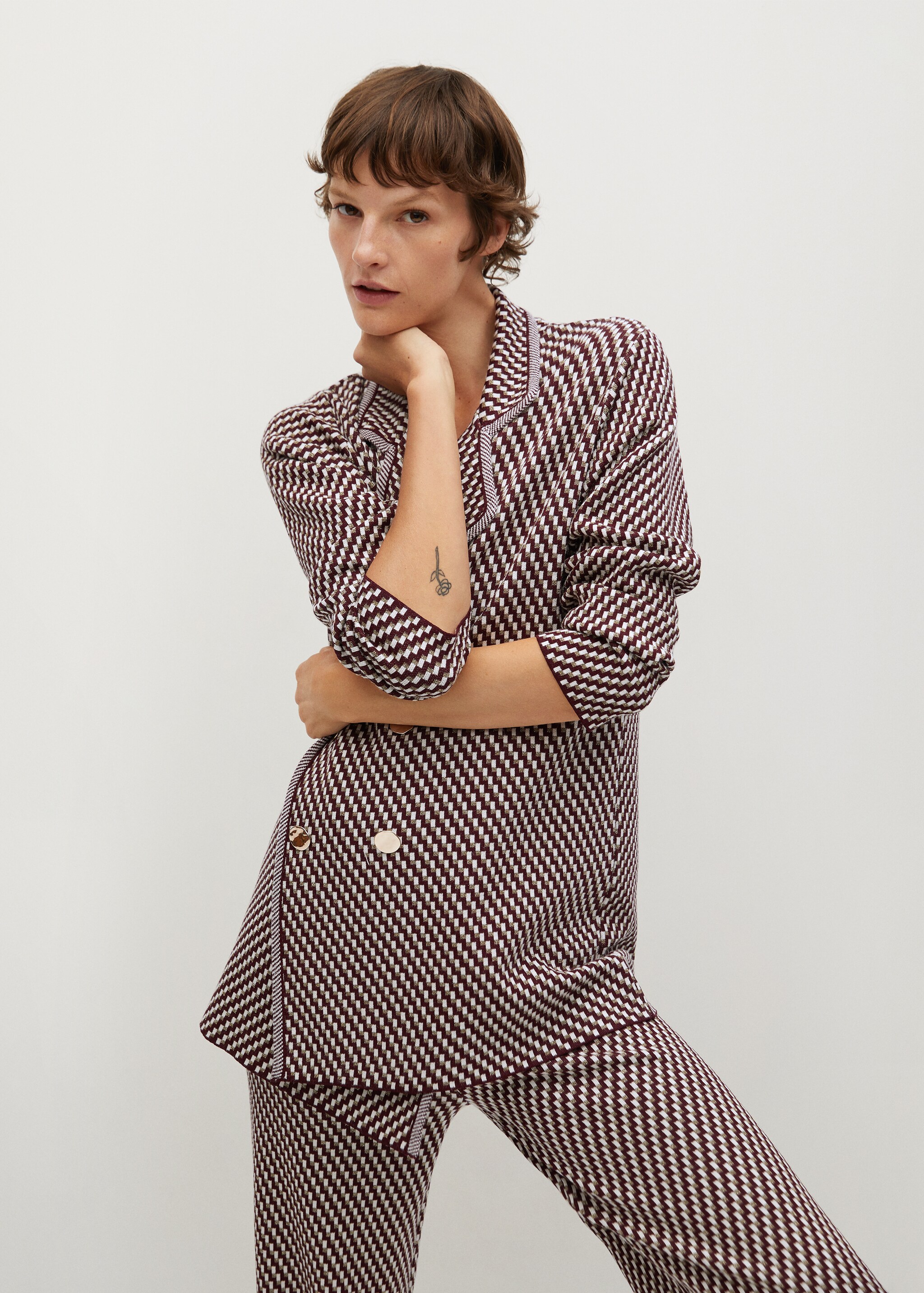 Americana punto estampado geométrico - Plano medio