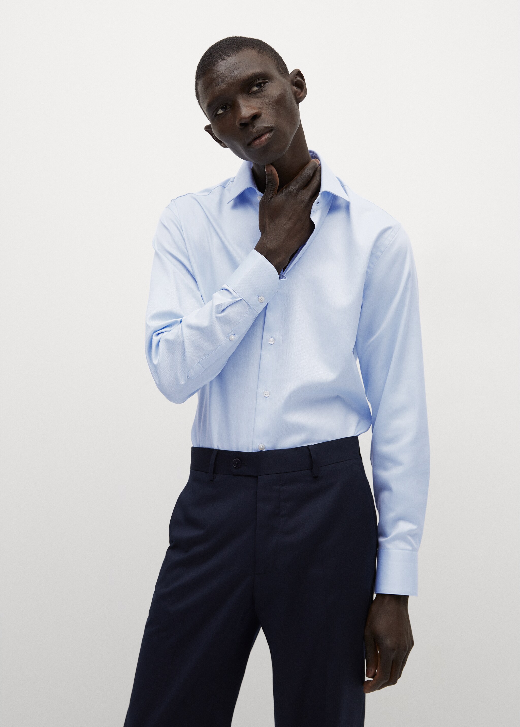 Camisa traje regular fit algodón - Detalle del artículo 1