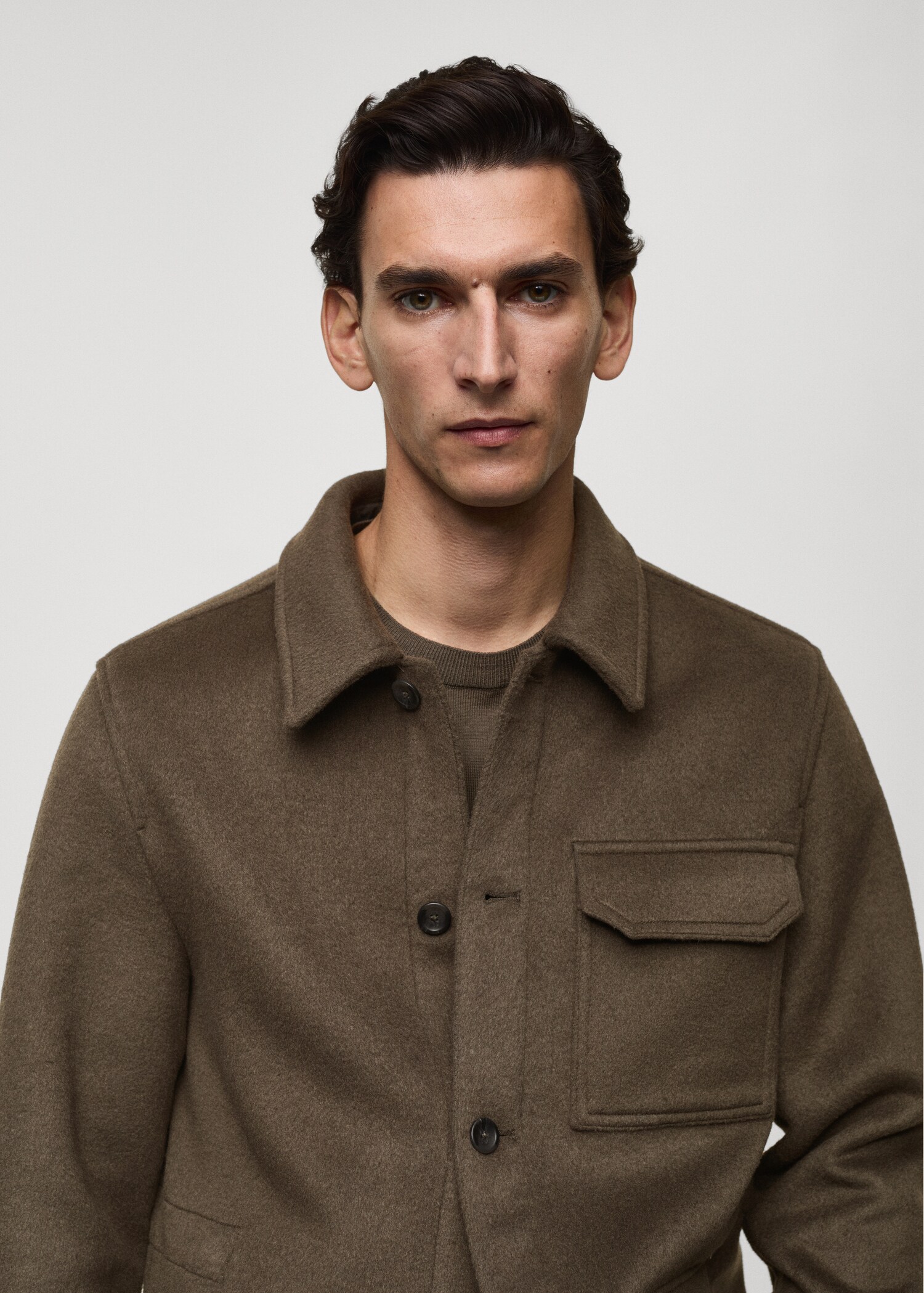 Flanell-Overshirt aus Wollgemisch - Detail des Artikels 1