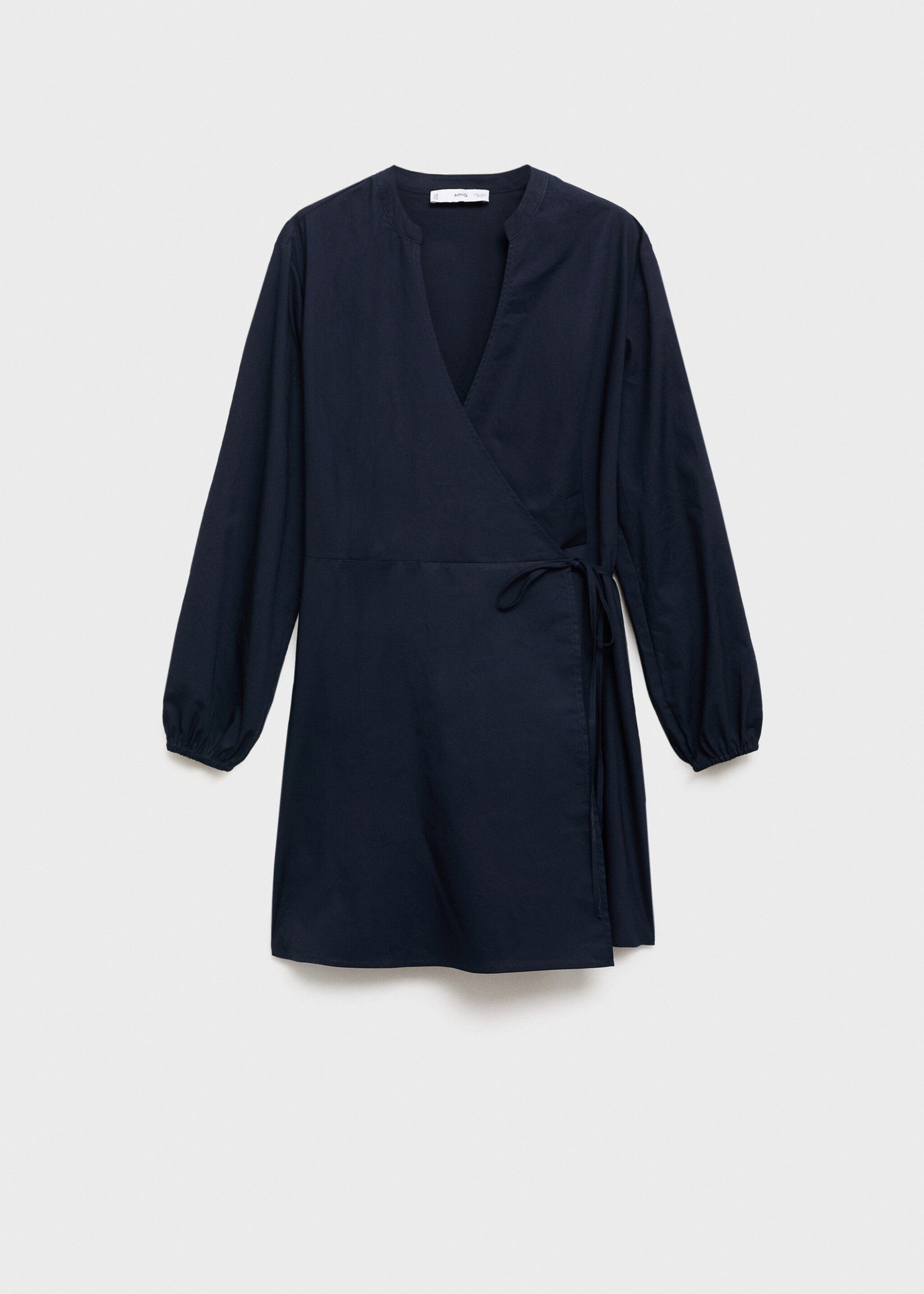 Cotton wrap dress - Article without model, Blue. Ref: 87090579-00.