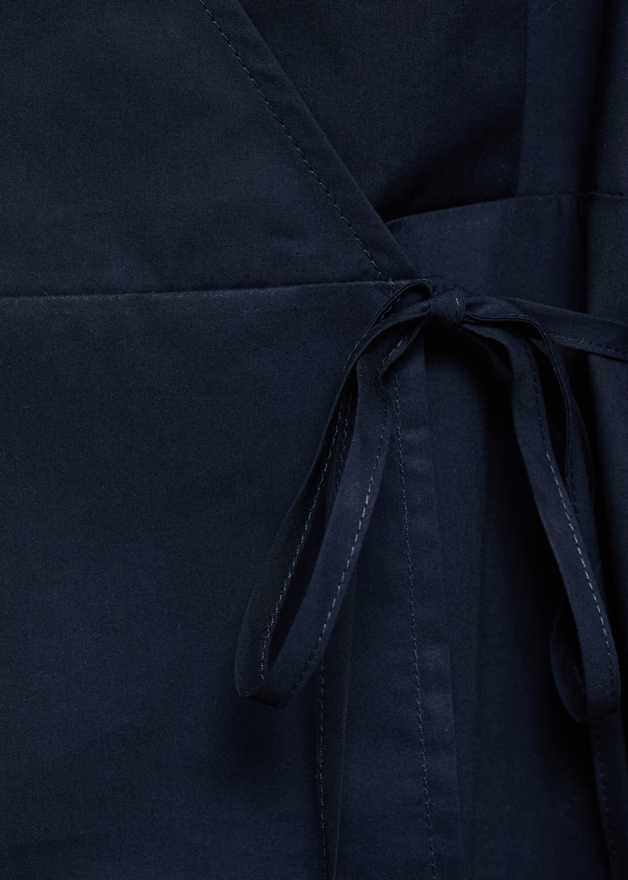 Cotton wrap dress - Details of the article 0, Blue. Ref: 87090579-00.