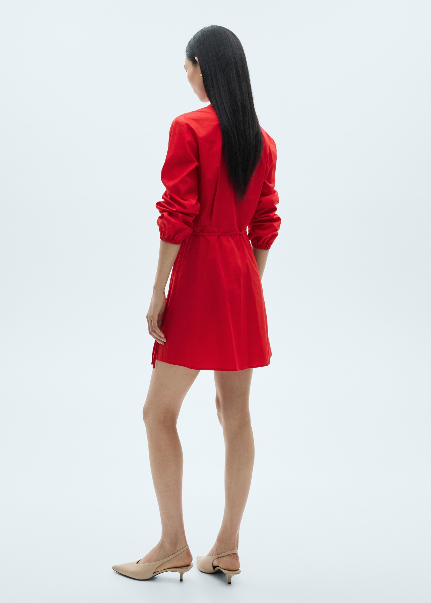 Cotton wrap dress - Reverse of the article