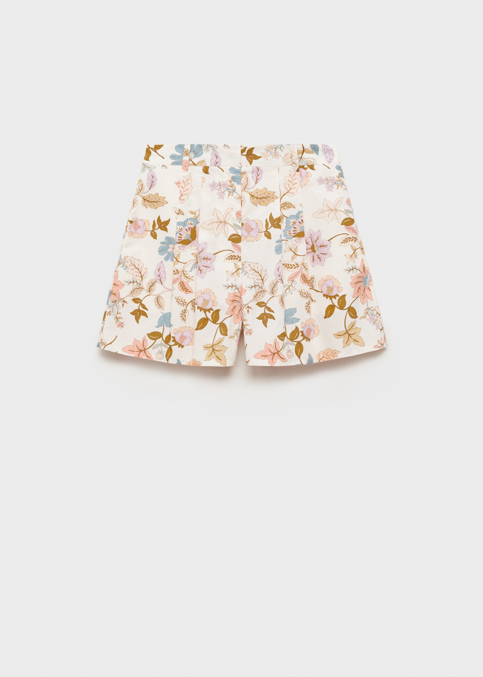 Short fleuri pinces - Article sans modèle, Écru. Ref: 87090580-00.