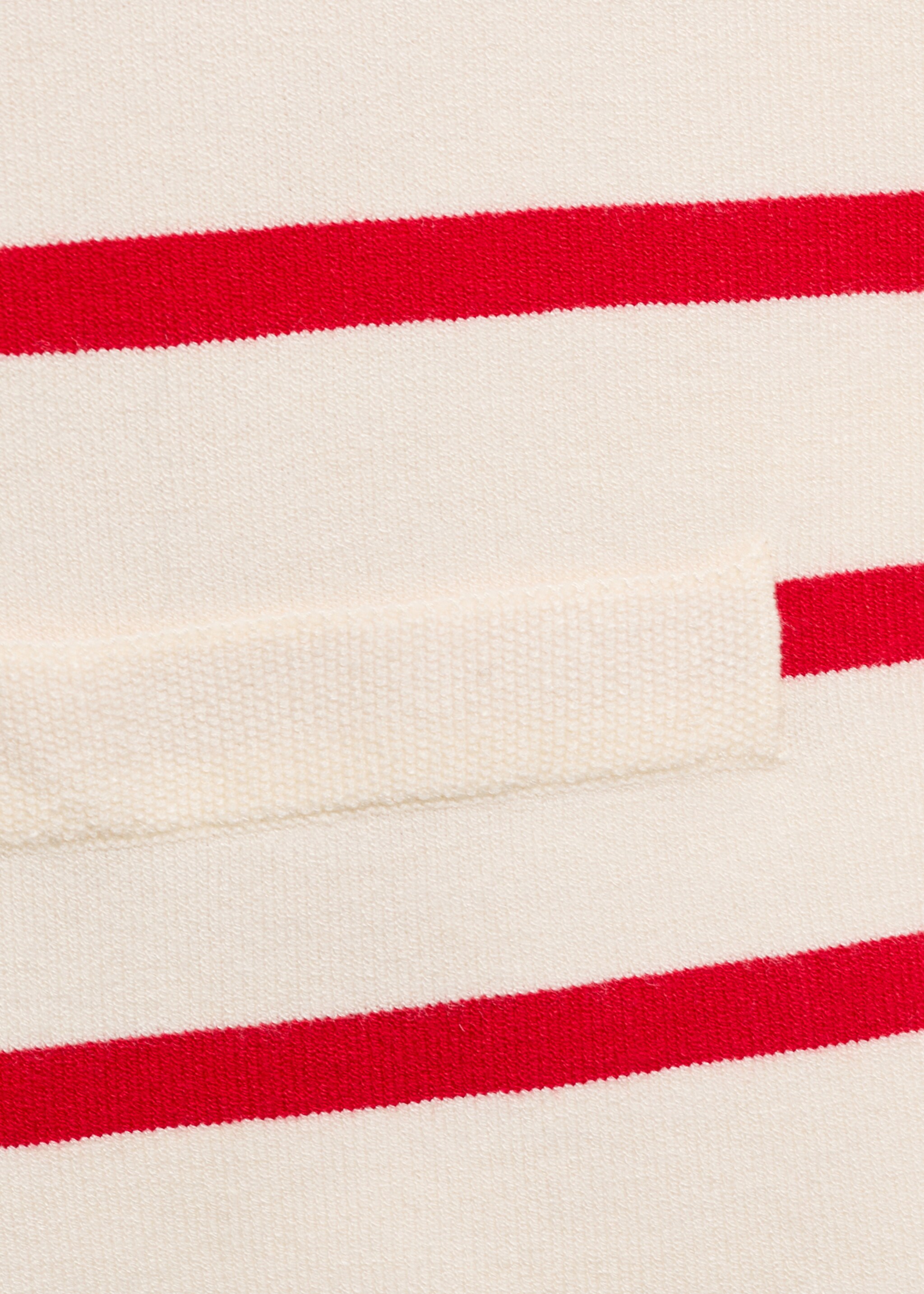 Striped knitted cardigan - Details of the article 0, Red. Ref: 87090585-00.