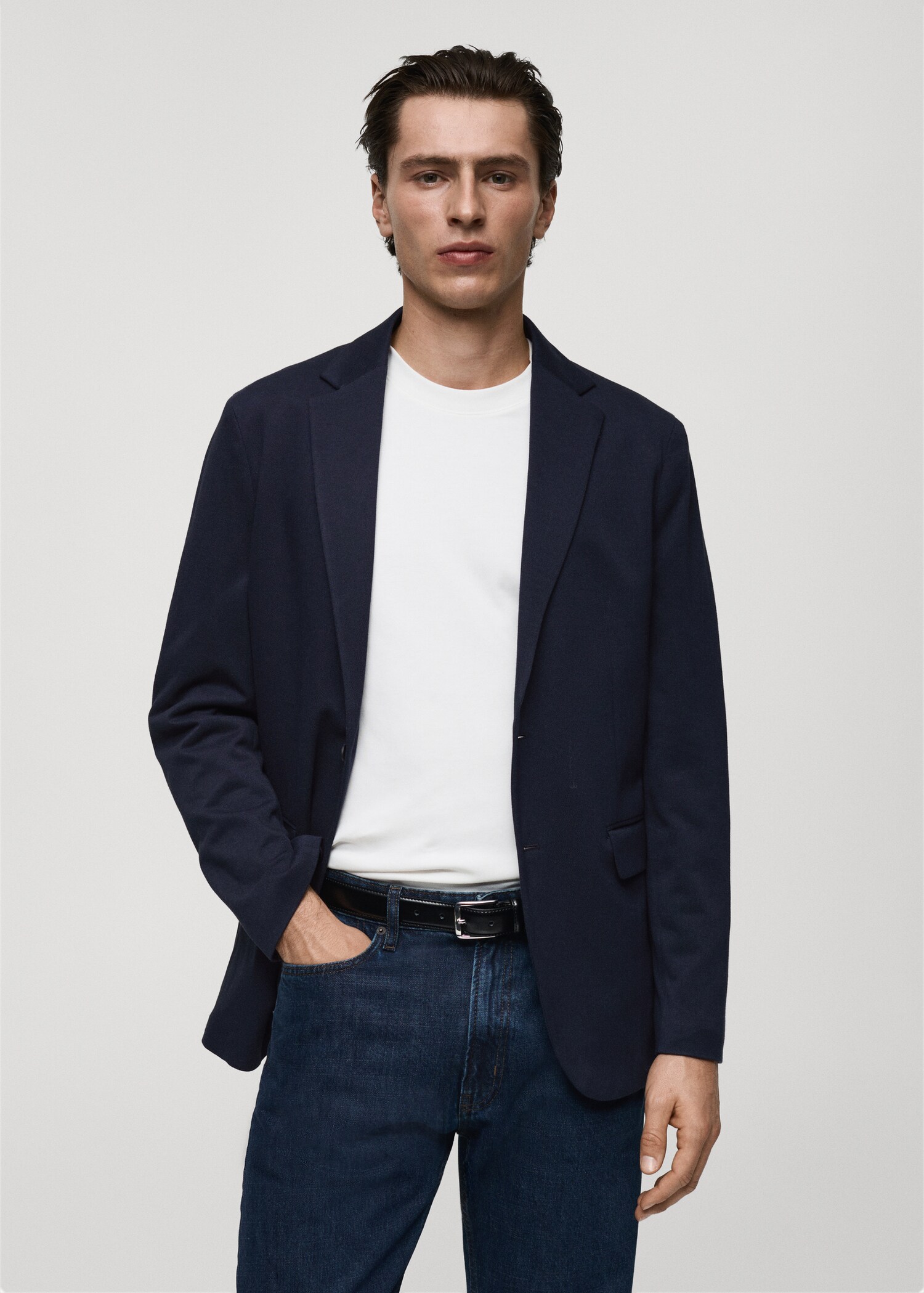 Verner slim-fit cotton jacket - Medium plane