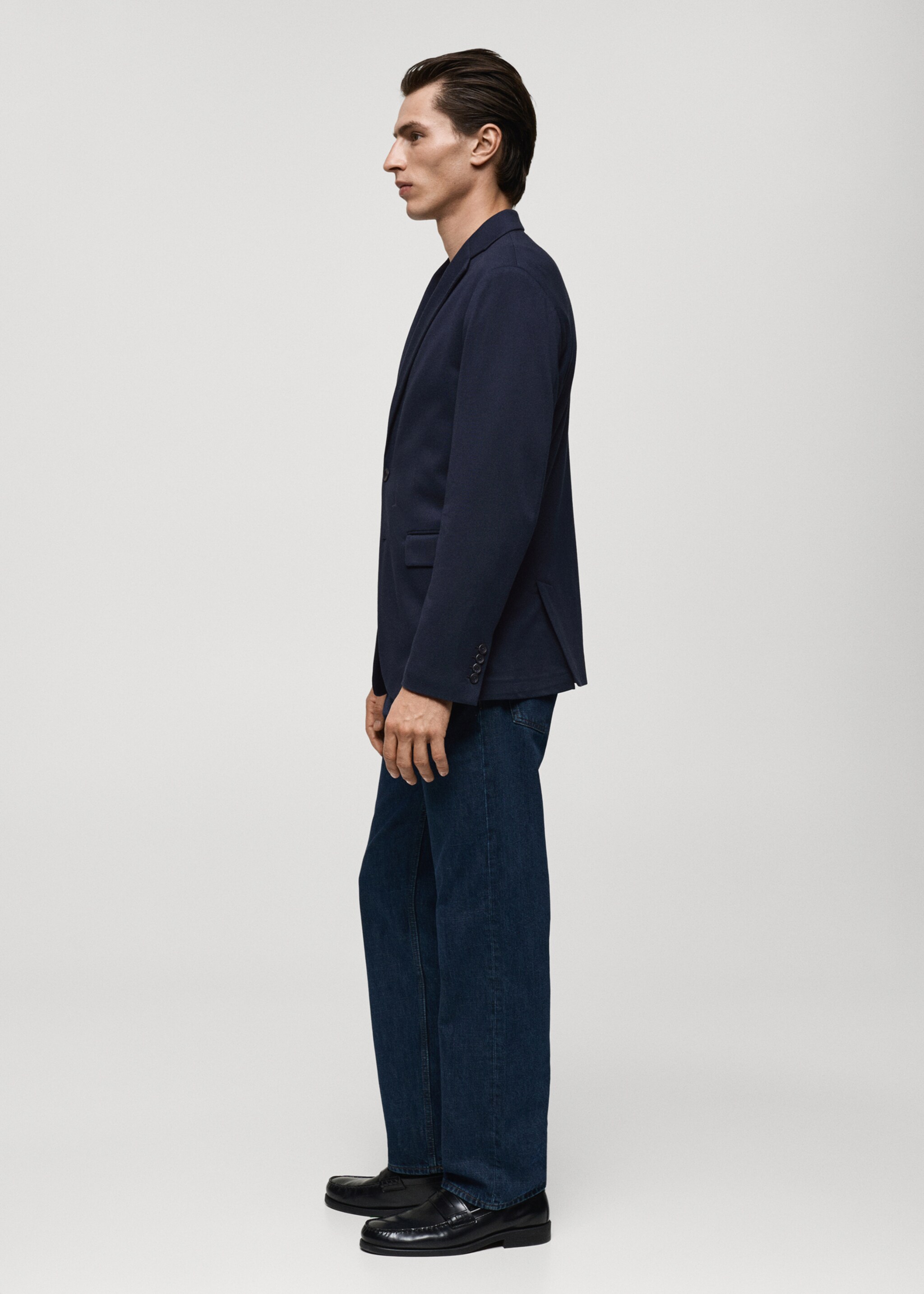 Verner slim-fit cotton jacket - Details of the article 2, Dark Navy. Ref: 87090592-00.