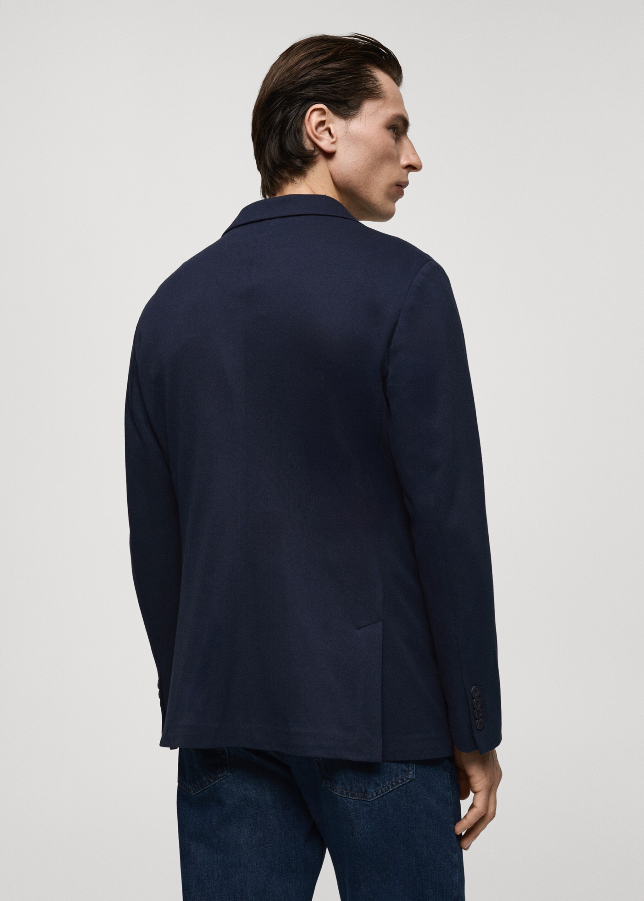 Verner slim-fit cotton jacket - Reverse of the article, Dark Navy. Ref: 87090592-00.