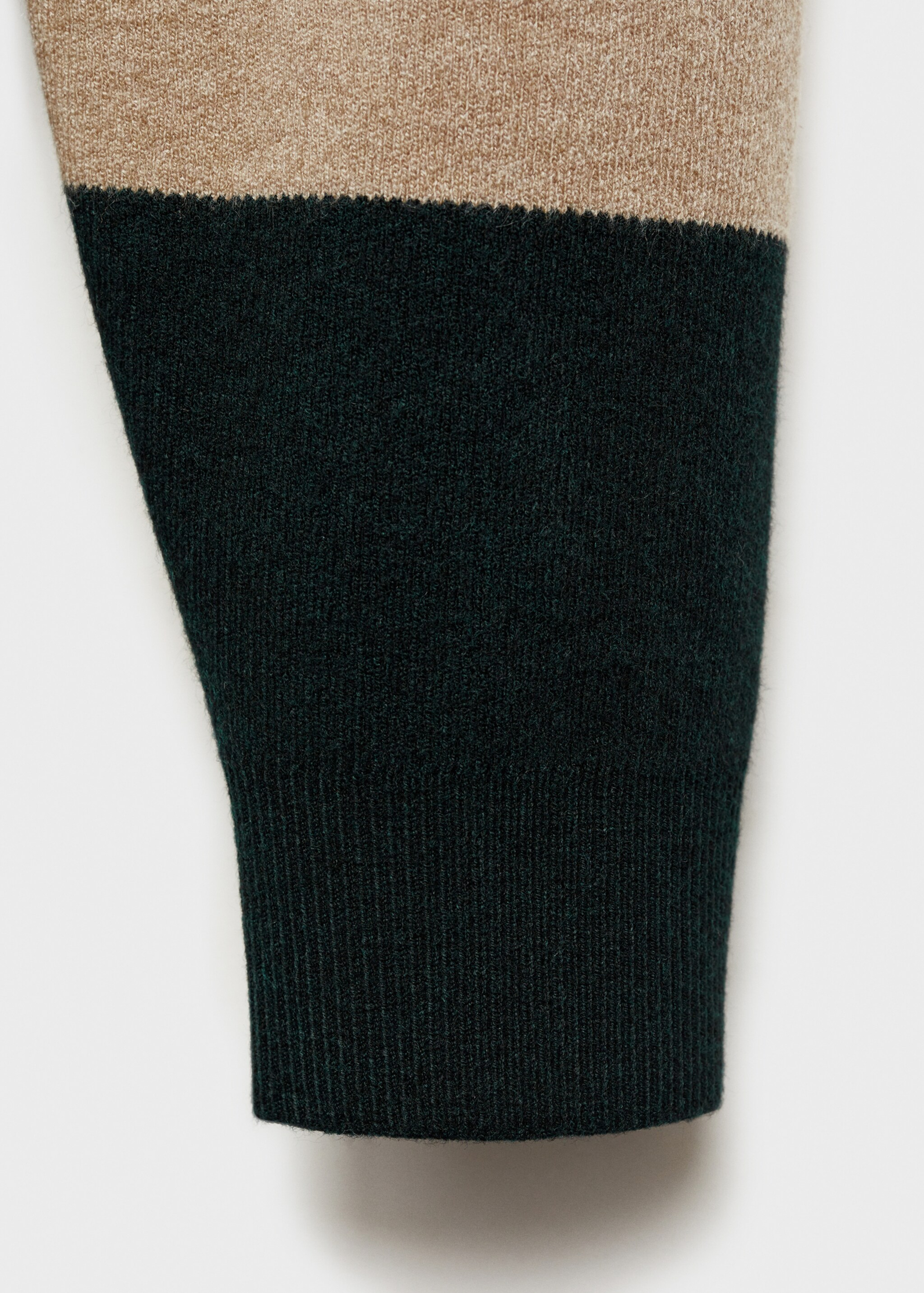 Striped design polo sweater - Details of the article 0, Dark Green. Ref: 87090598-00.