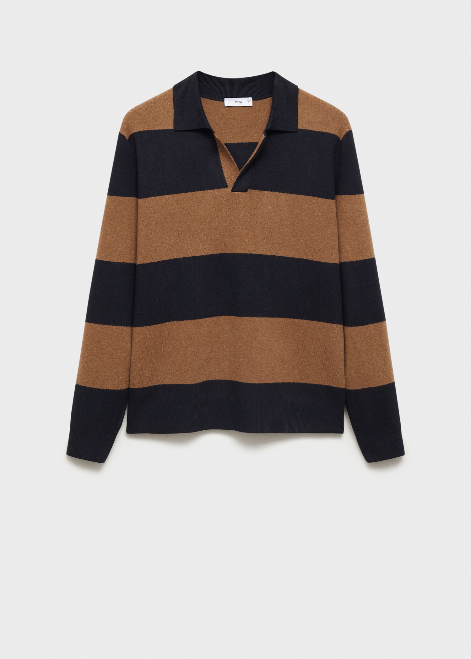 Striped design polo sweater - Article without model