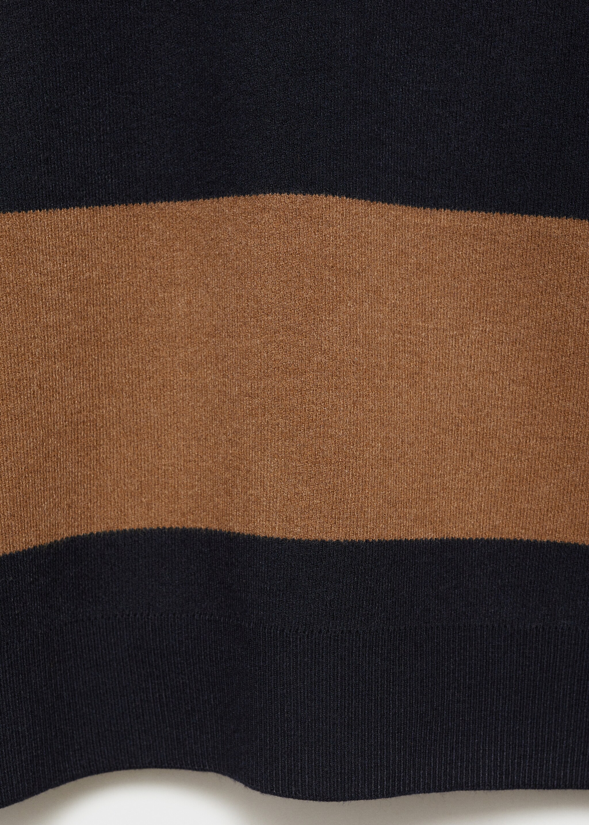 Polo-Sweatshirt mit Streifendesign - Detail des Artikels 0, Dunkles Marineblau. Ref: 87090598-00.