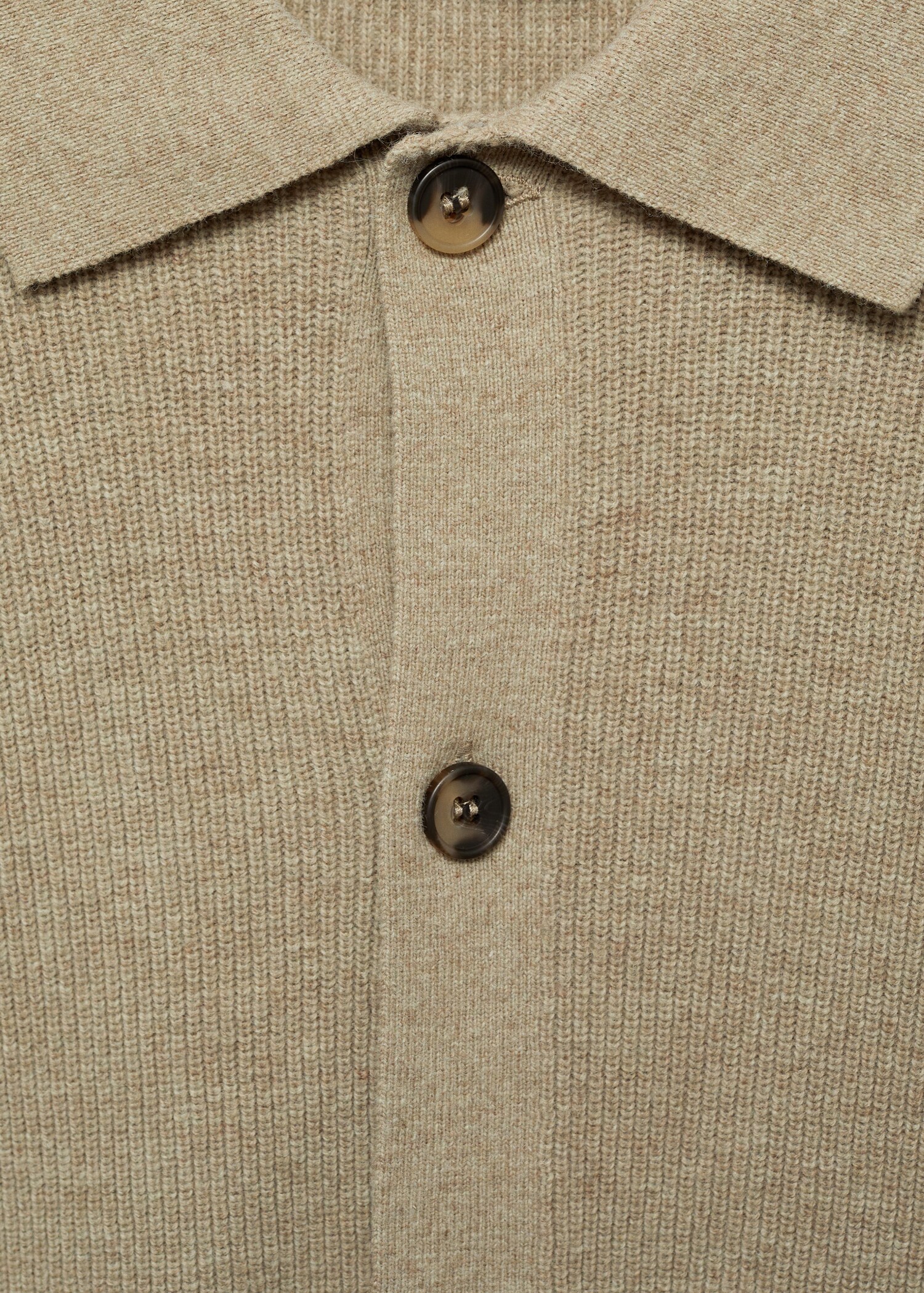 Wool blend polo cardigan - Details of the article 8