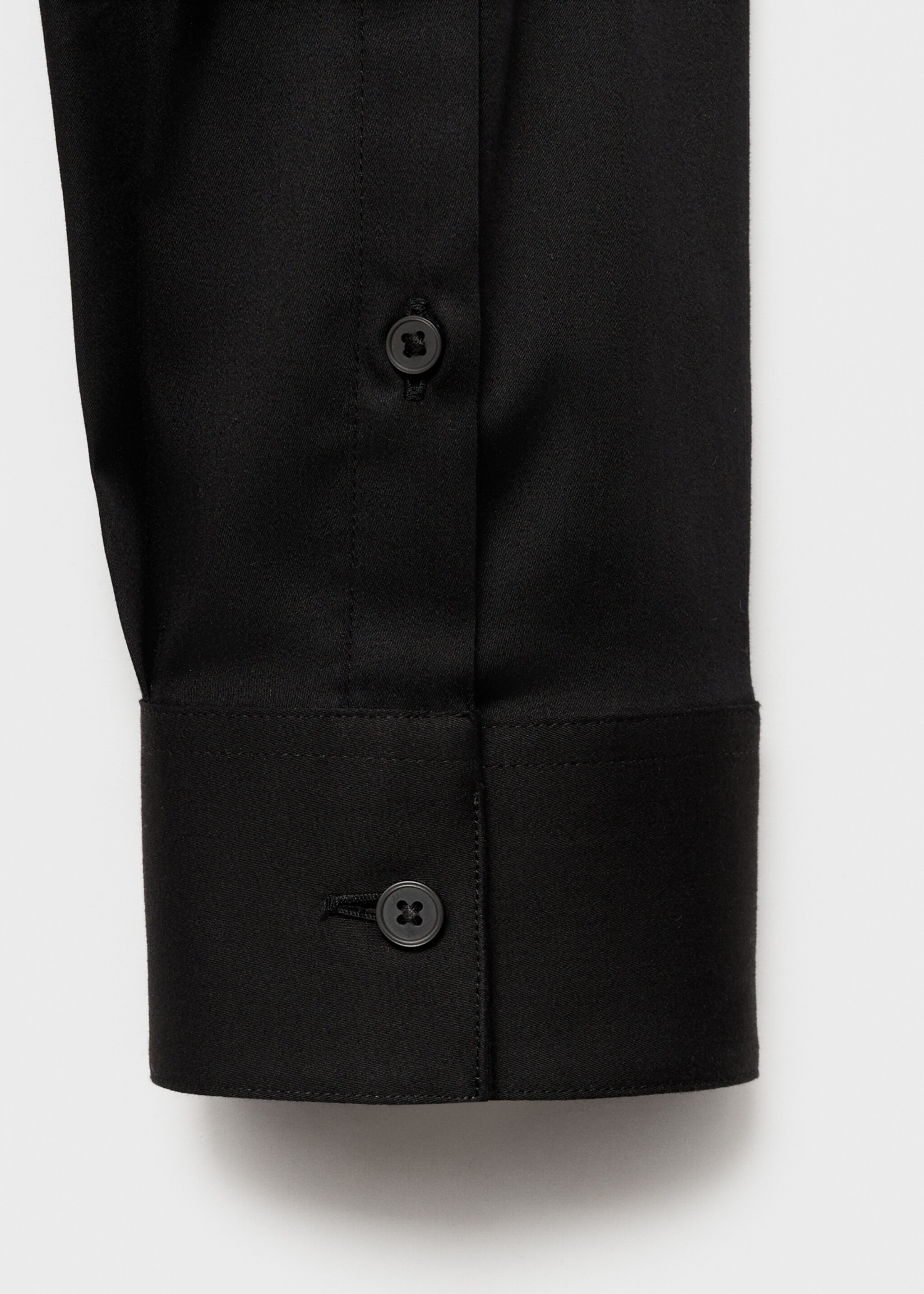 Slim fit cotton suit shirt - Details of the article 0, Black. Ref: 87090600-00.