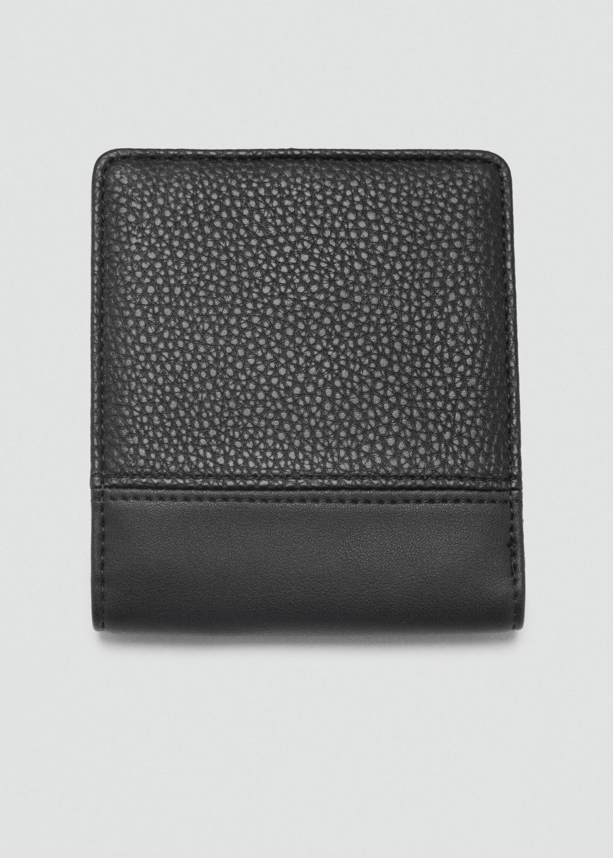Brieftasche mit genarbtem Ledereffekt - Detail des Artikels 1, Schwarz. Ref: 87090603-00.