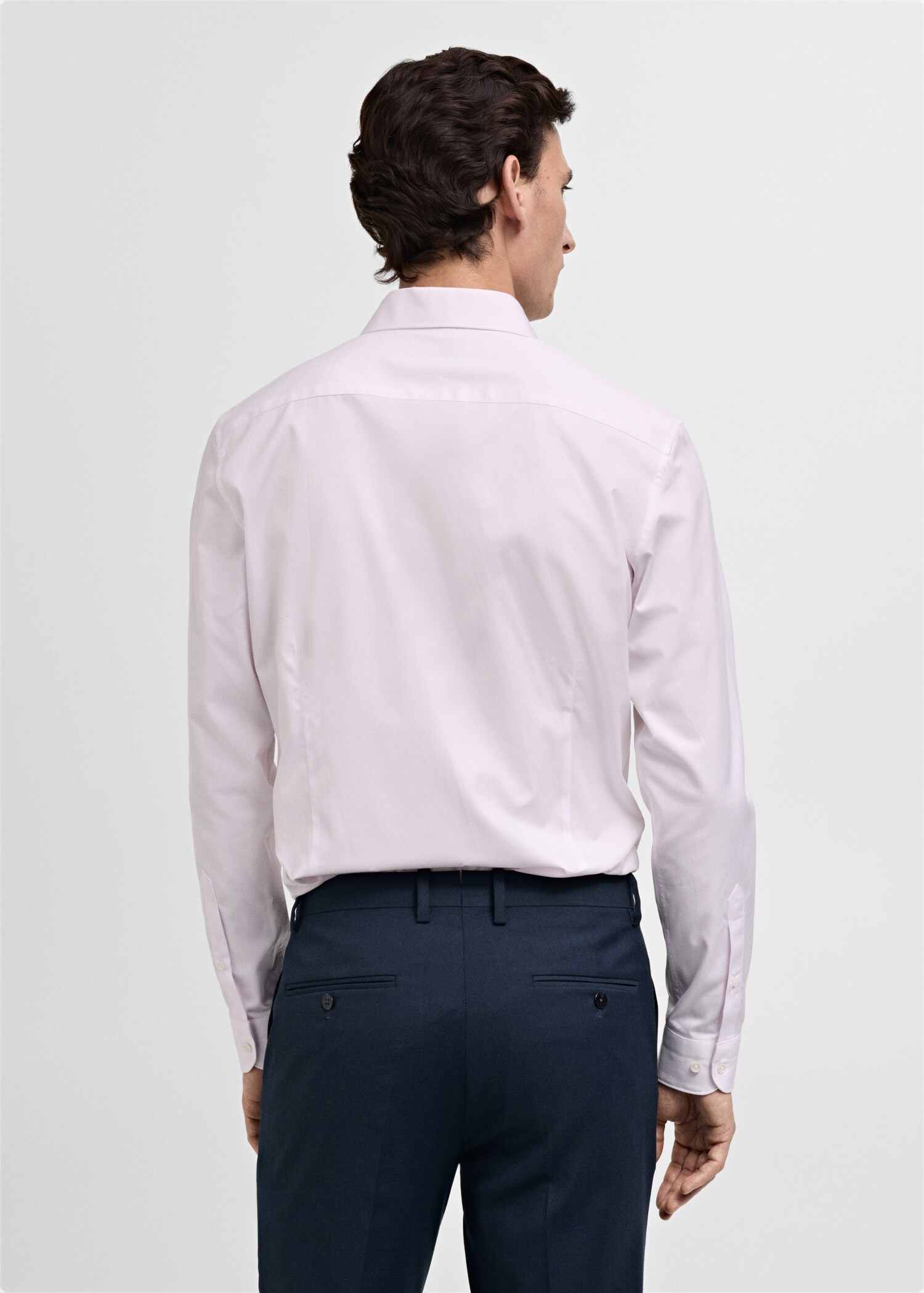 Camisa traje slim fit 100% algodón - Reverso del artículo