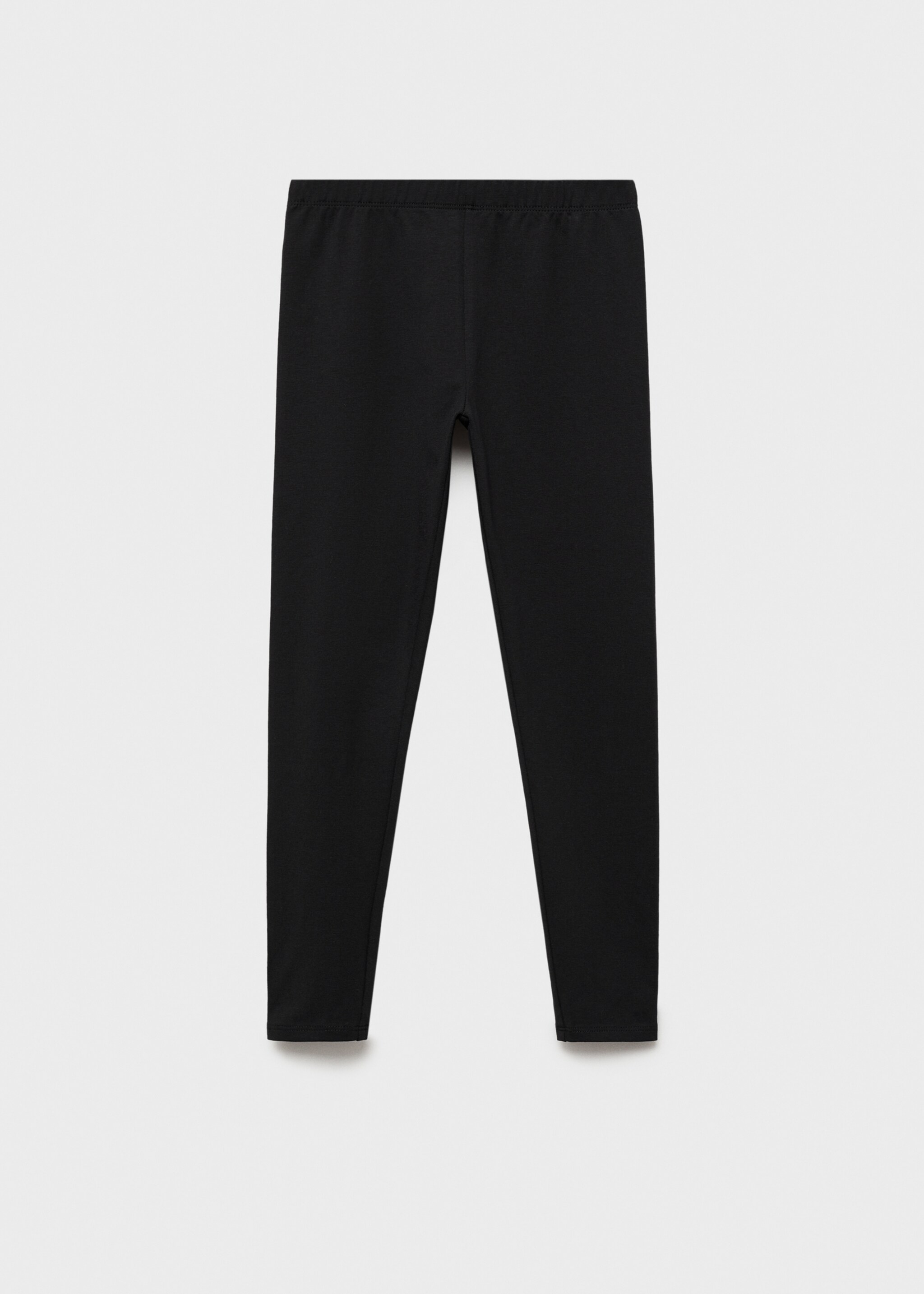 Essential cotton leggings - Article without model, Black. Ref: 87090607-00.