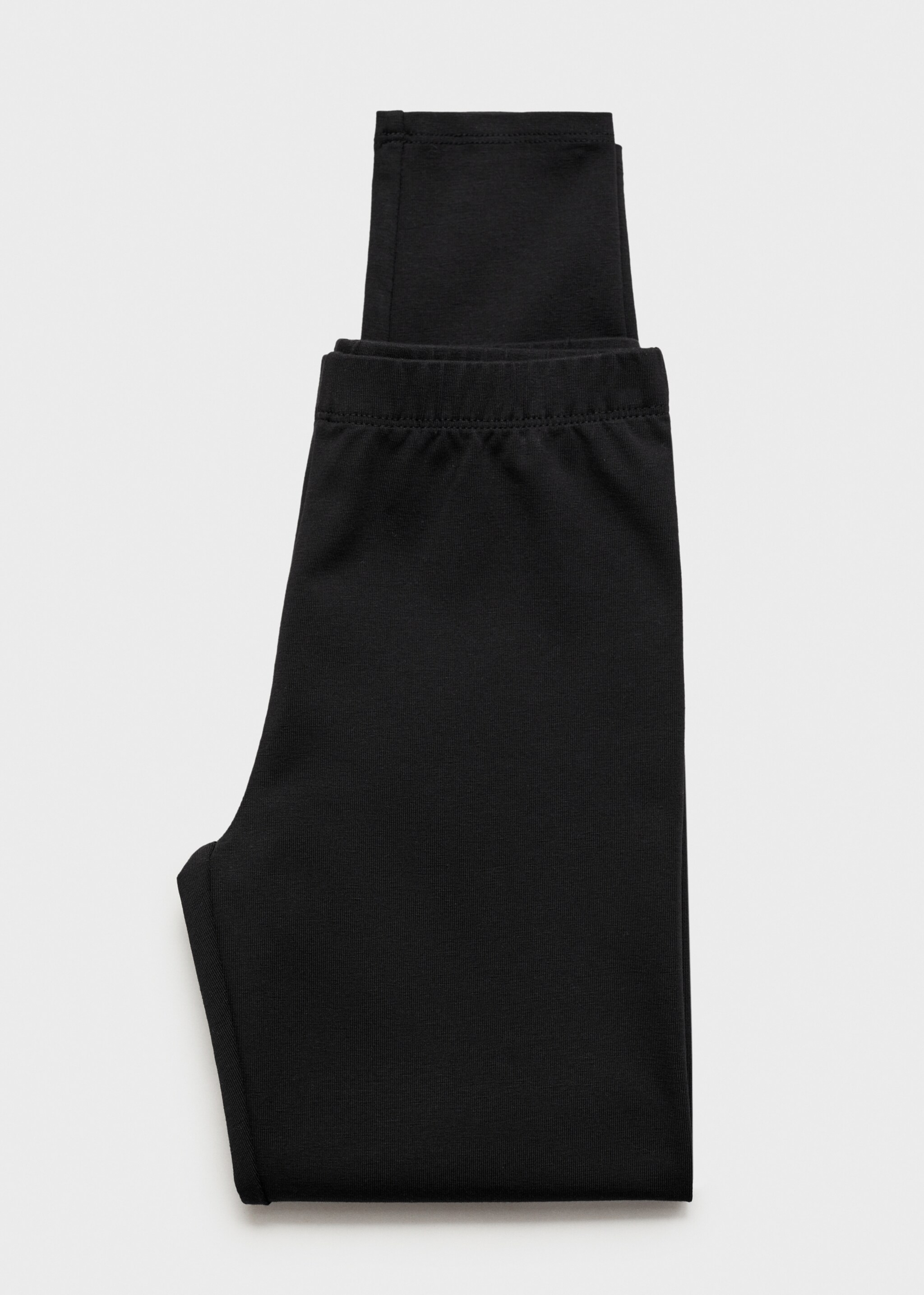 Essential cotton leggings - Details of the article 0, Black. Ref: 87090607-00.