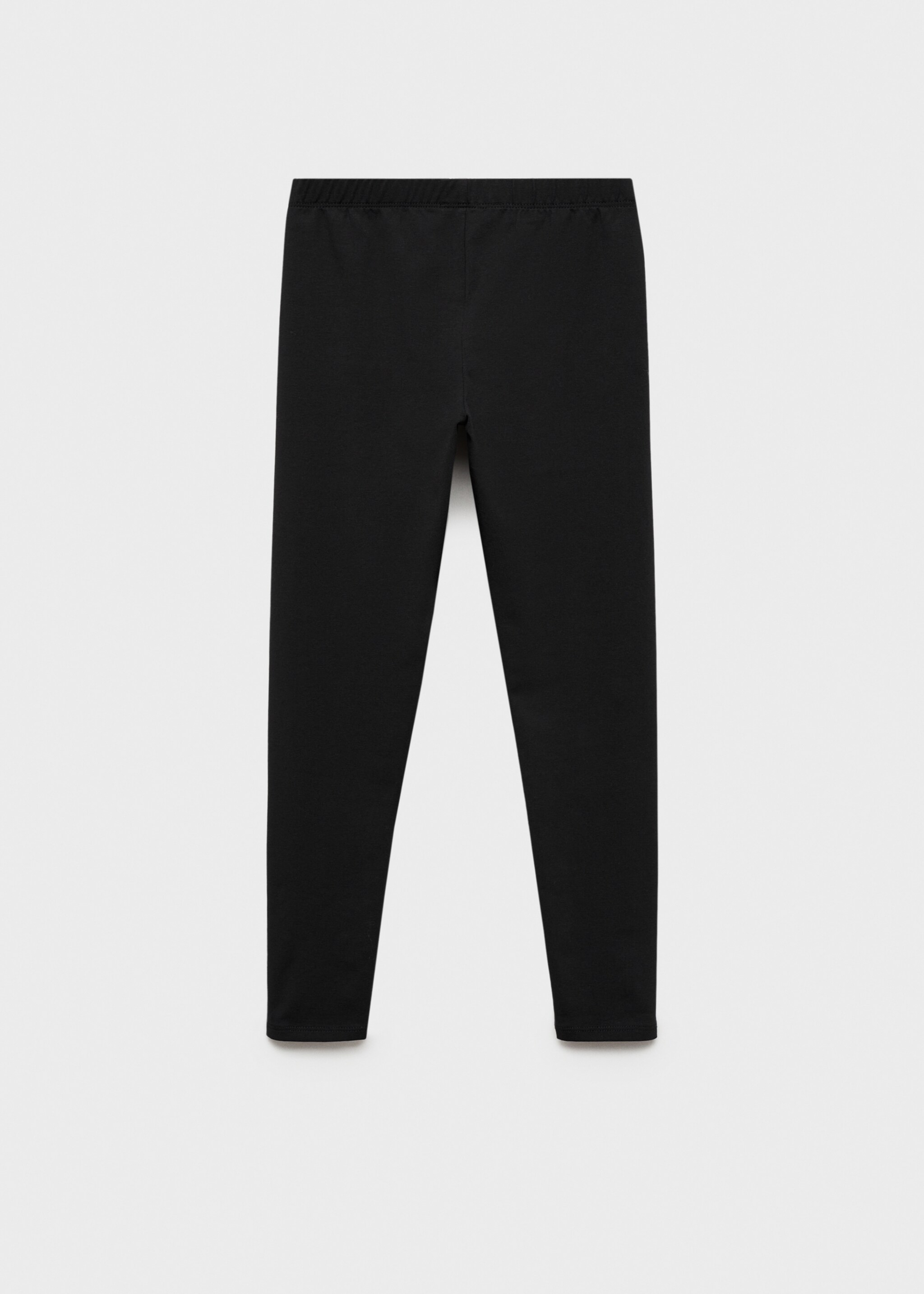 Essential cotton leggings - Reverse of the article, Black. Ref: 87090607-00.