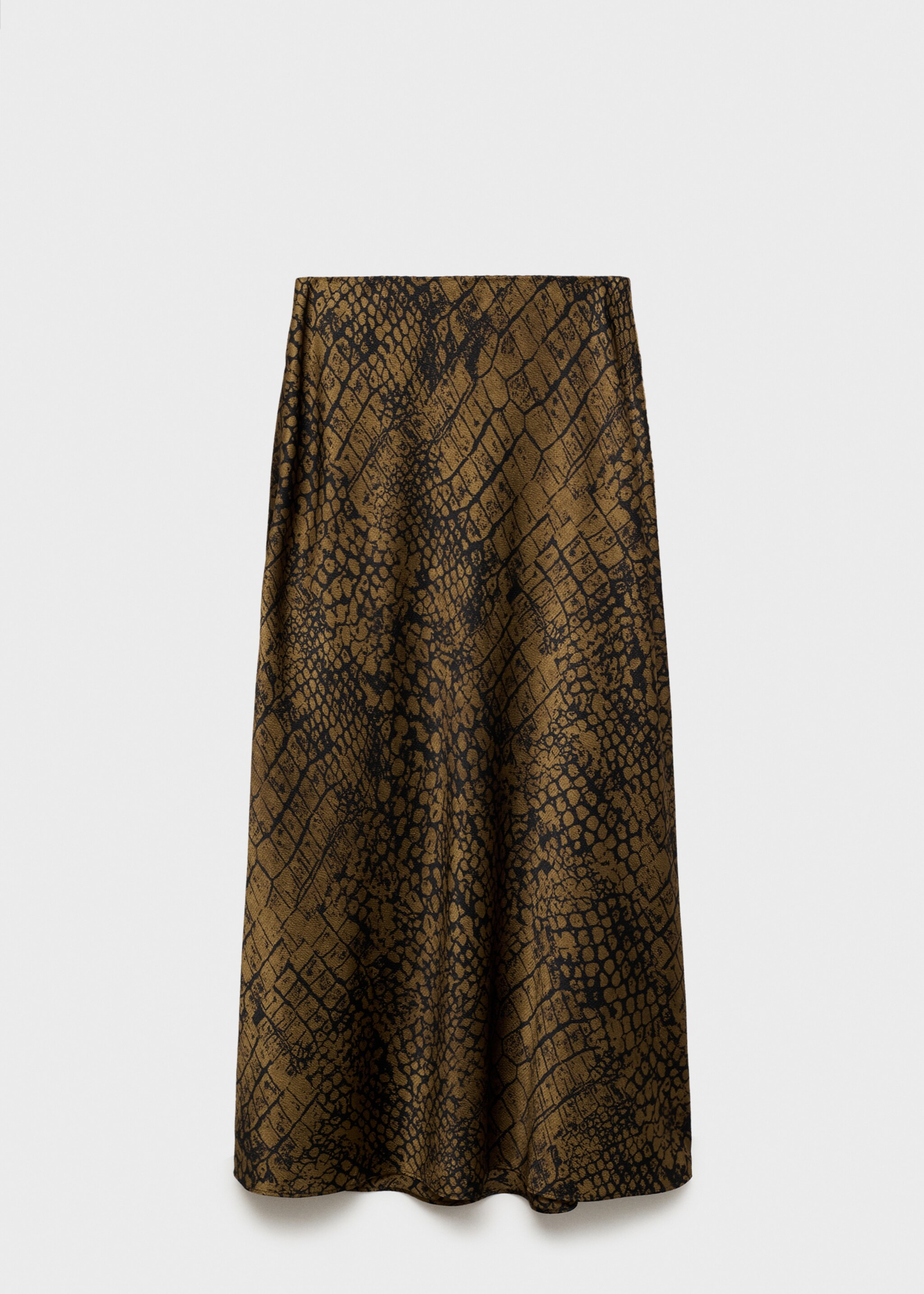 Coco print flared skirt - Article without model, Brown. Ref: 87090609-00.
