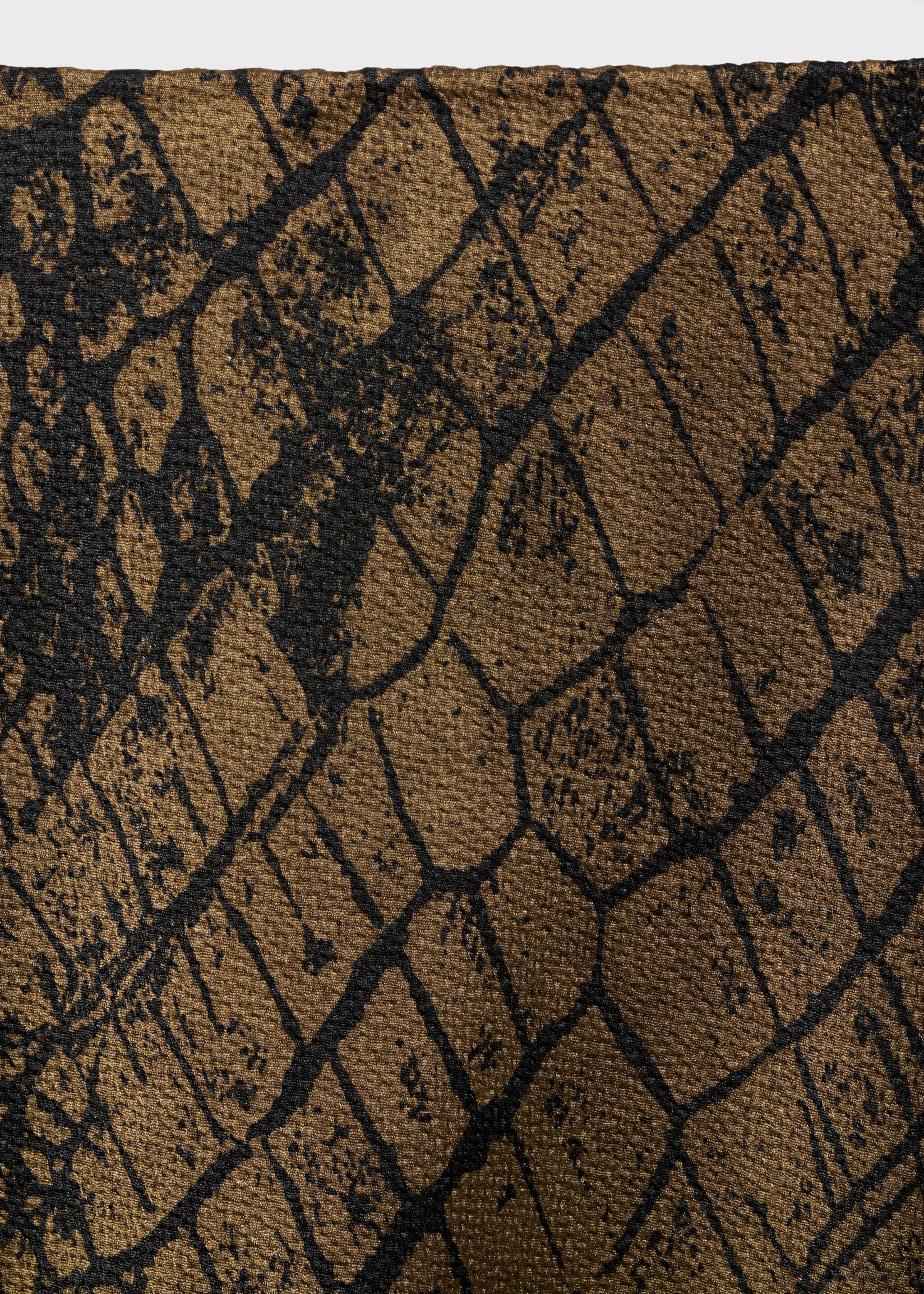 Coco print flared skirt - Details of the article 0, Brown. Ref: 87090609-00.