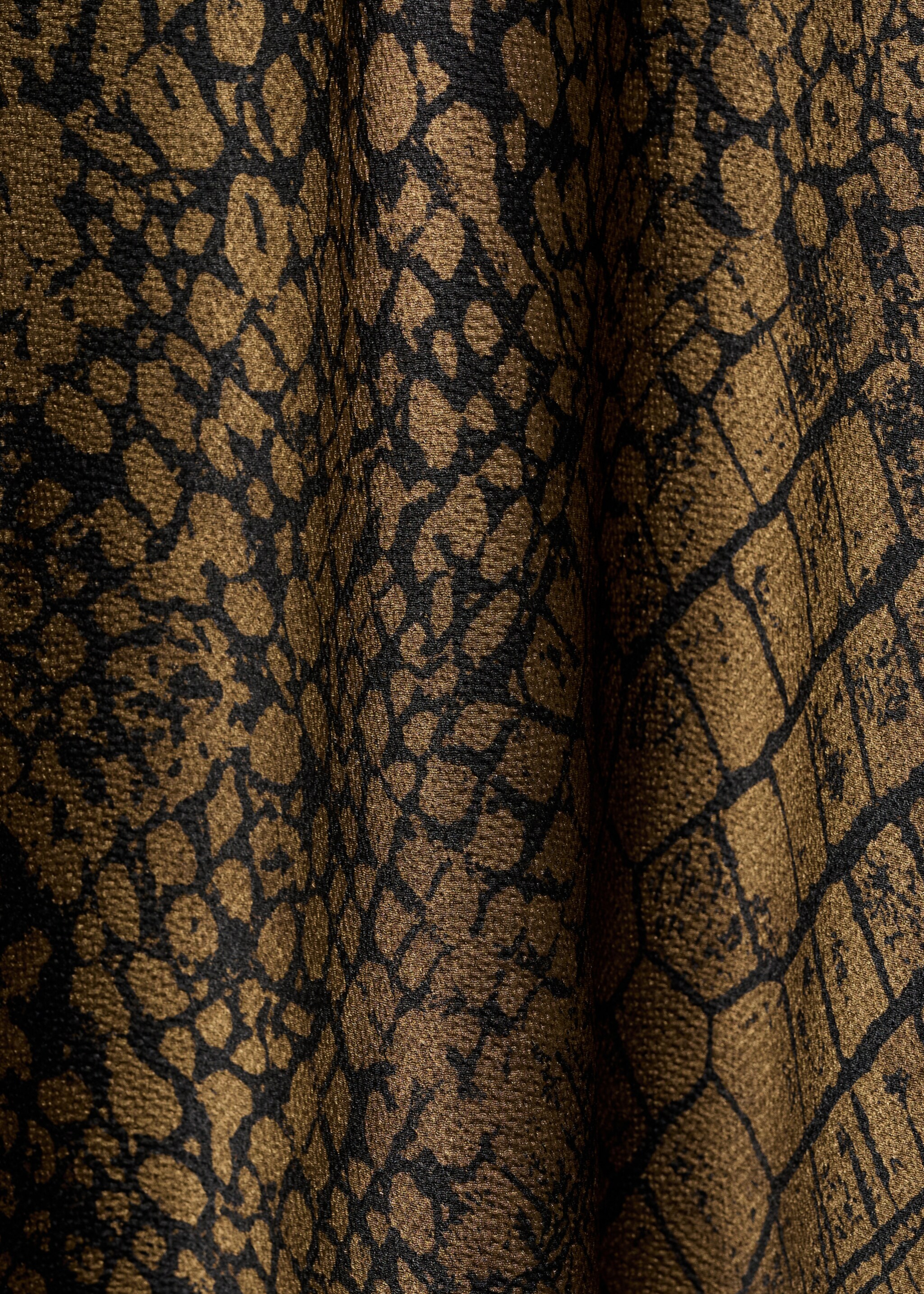 Coco print flared skirt - Details of the article 8, Brown. Ref: 87090609-00.