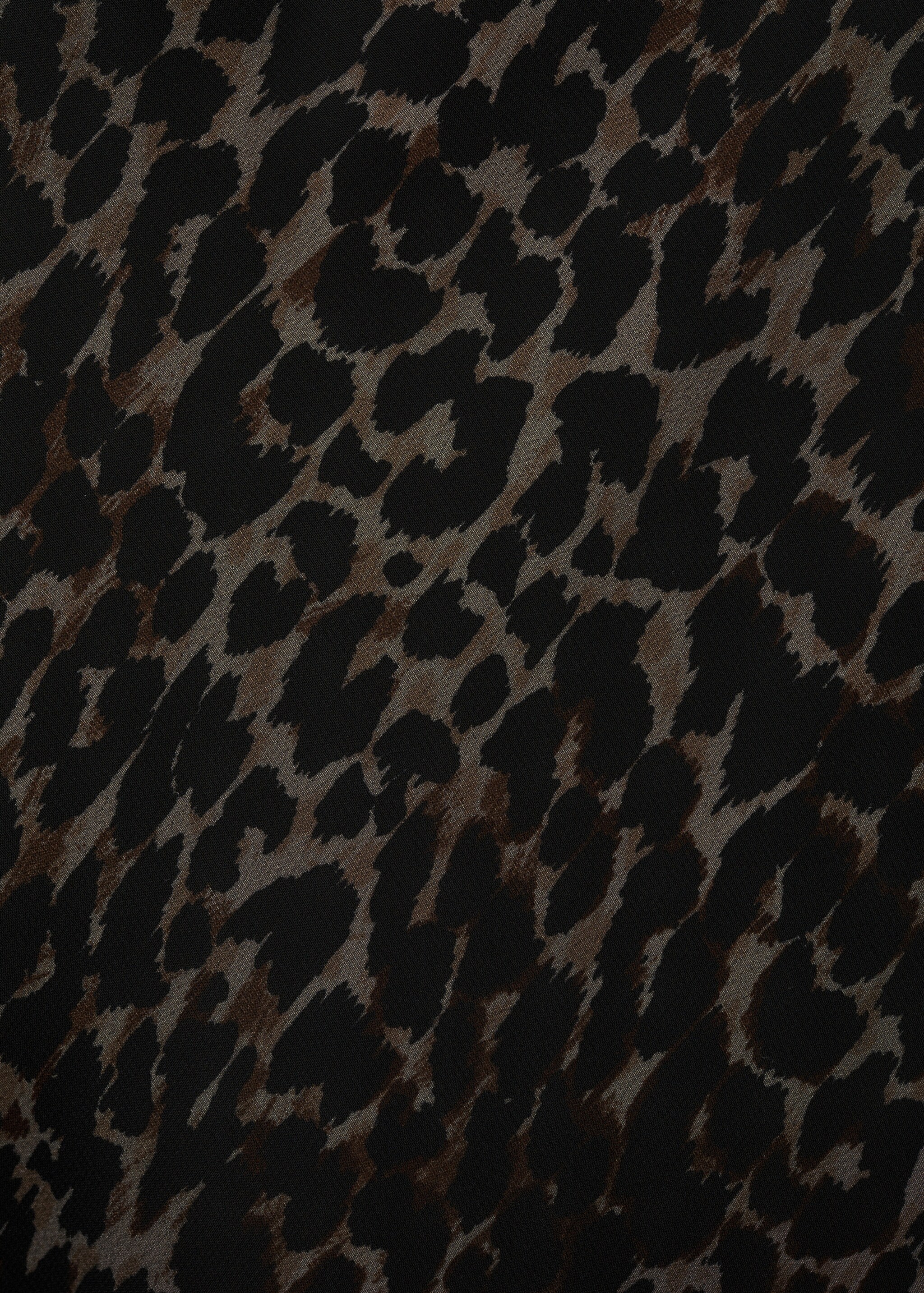 Animal-print v-neck dress - Details of the article 0, Black. Ref: 87090613-00.