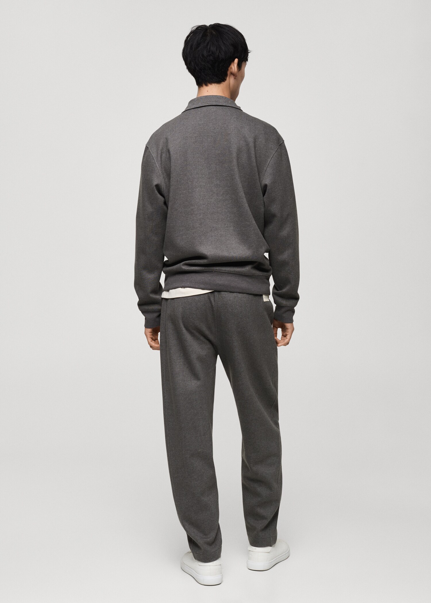 Polo sweatshirt with embroidery detail - Reverse of the article