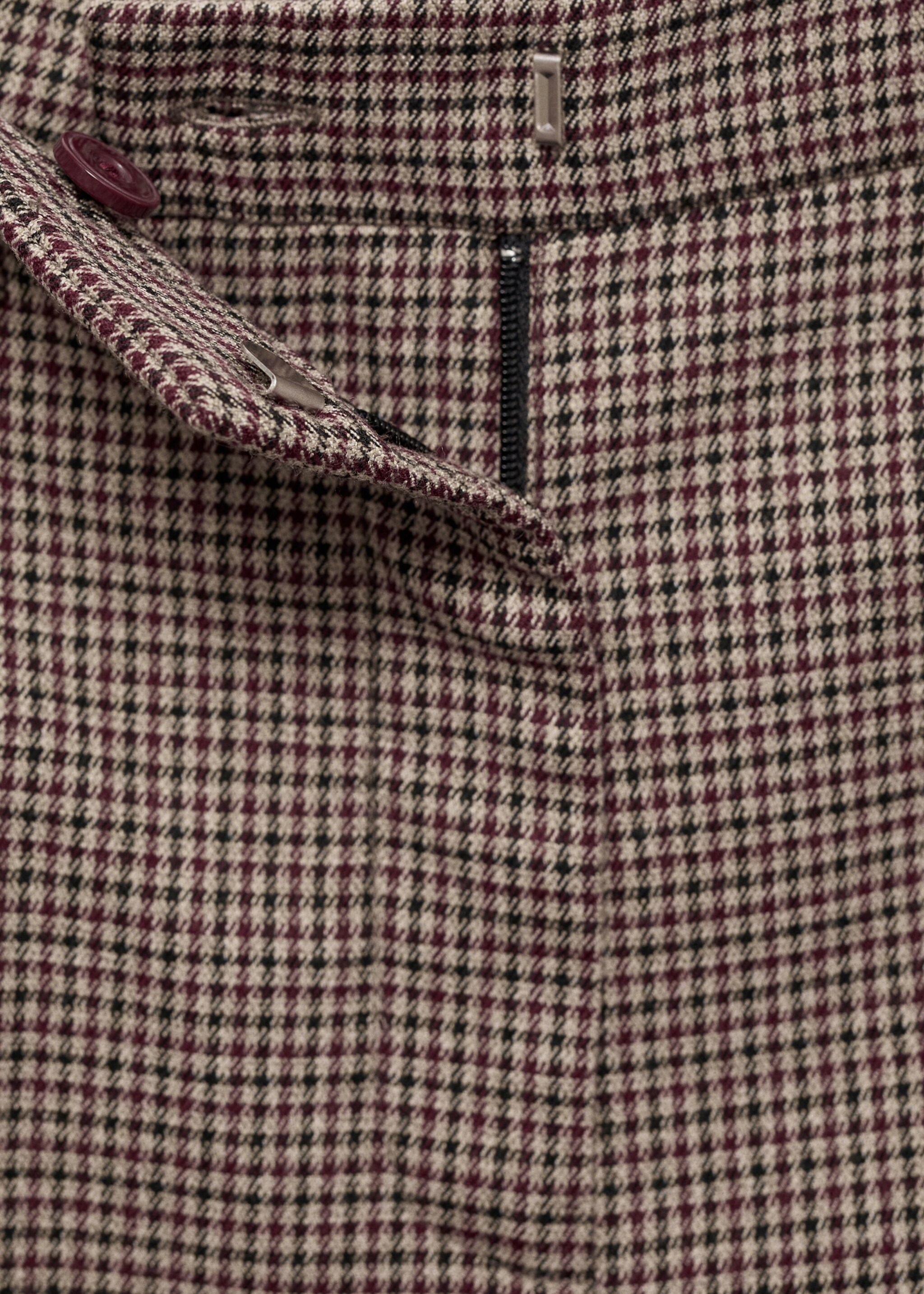 Pantalón skinny crop - Detalle del artículo 8, Granate. Ref: 87090615-00.