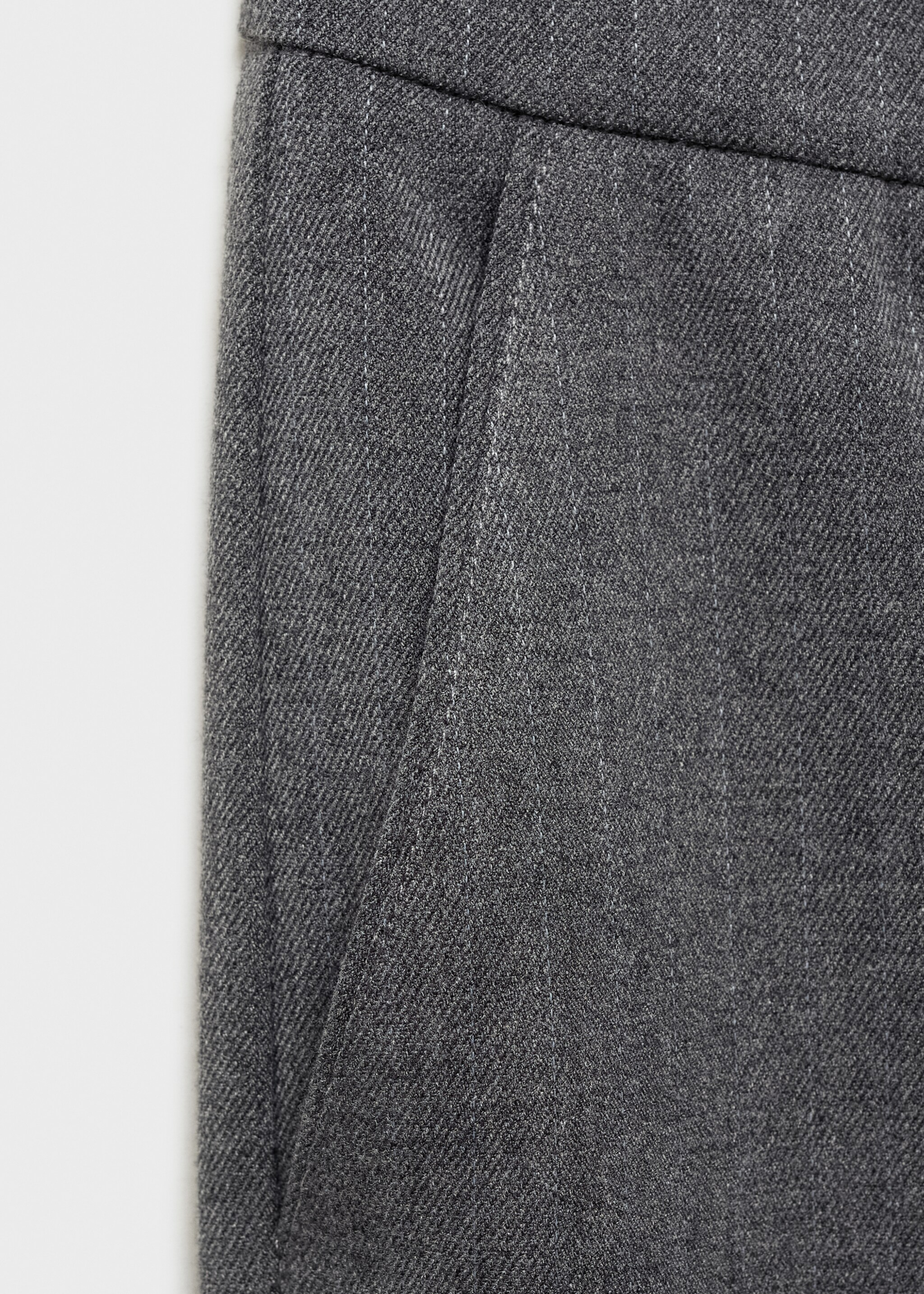 Crop skinny trousers - Details of the article 8, Grey. Ref: 87090615-00.