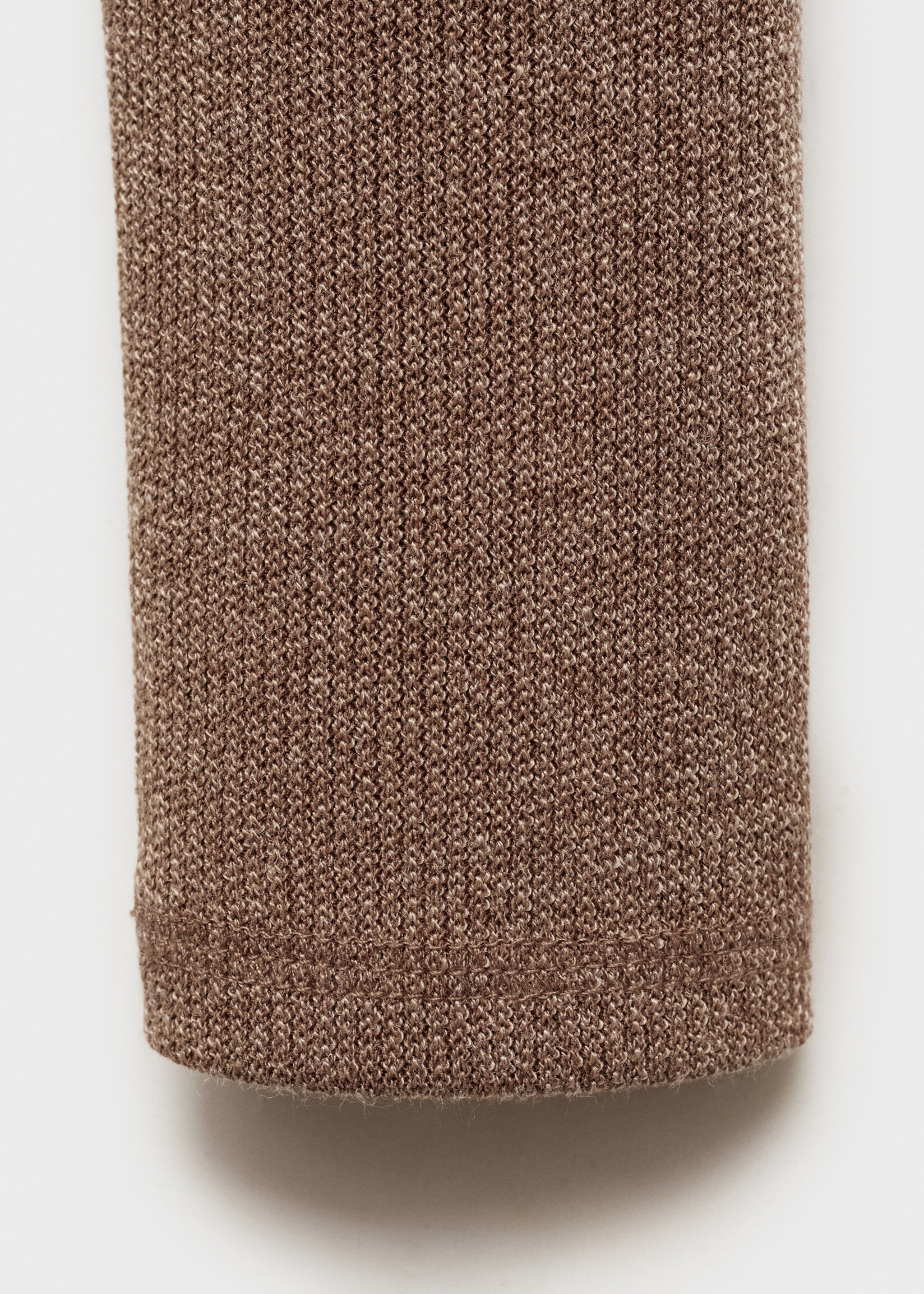 Knitted turtleneck dress - Details of the article 0, Brown. Ref: 87090625-00.