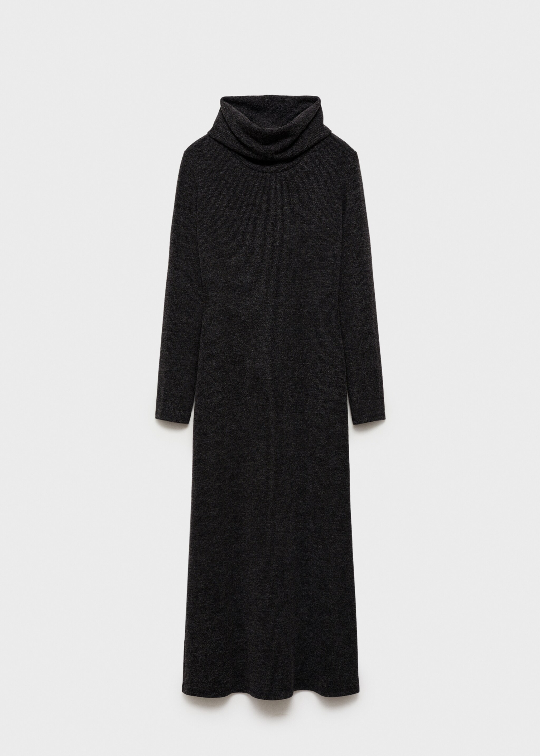 Knitted turtleneck dress - Article without model, Grey. Ref: 87090625-00.