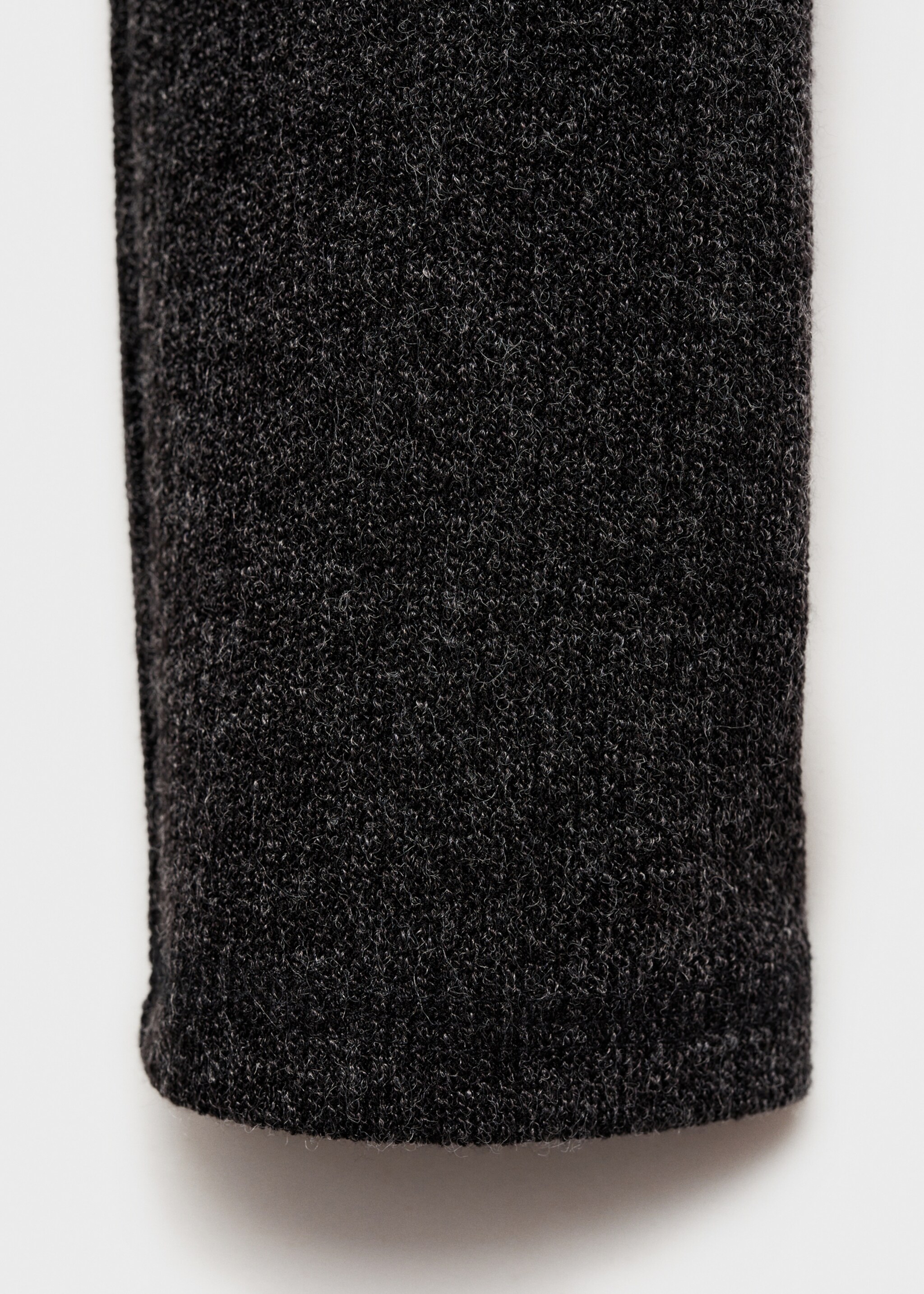 Knitted turtleneck dress - Details of the article 0, Grey. Ref: 87090625-00.