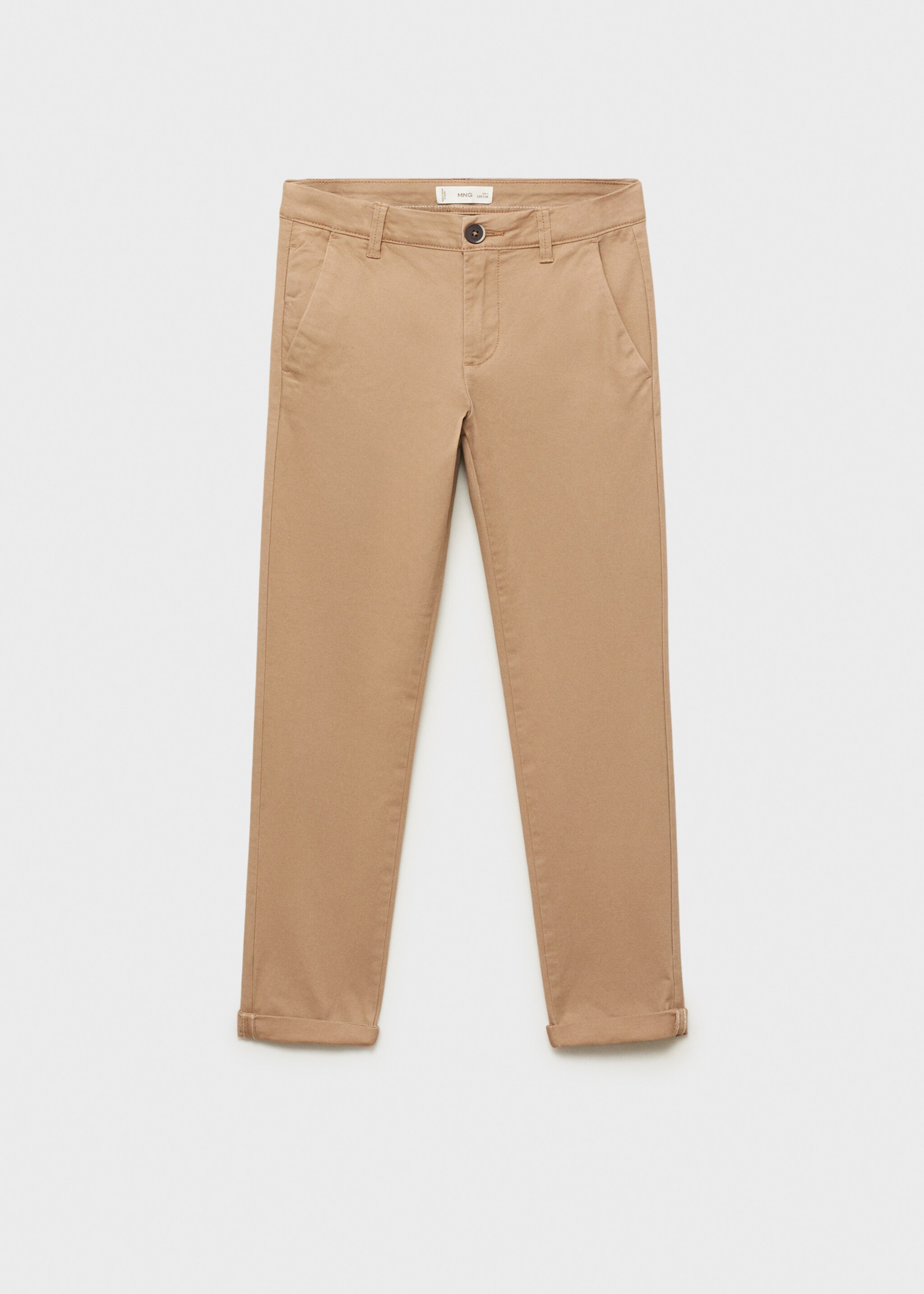 Cotton chinos - Article without model, Beige. Ref: 87090626-00.