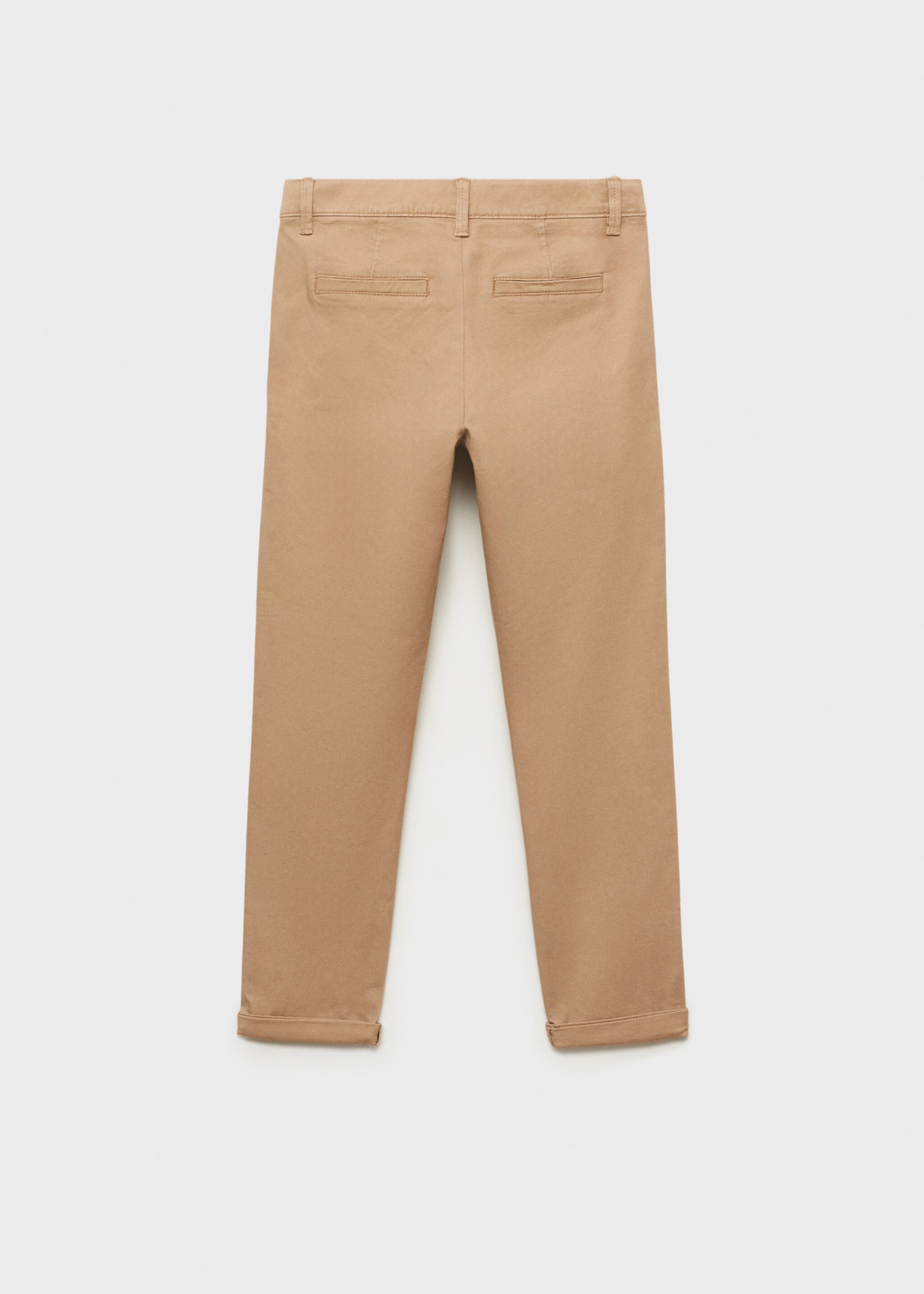 Cotton chinos - Reverse of the article, Beige. Ref: 87090626-00.