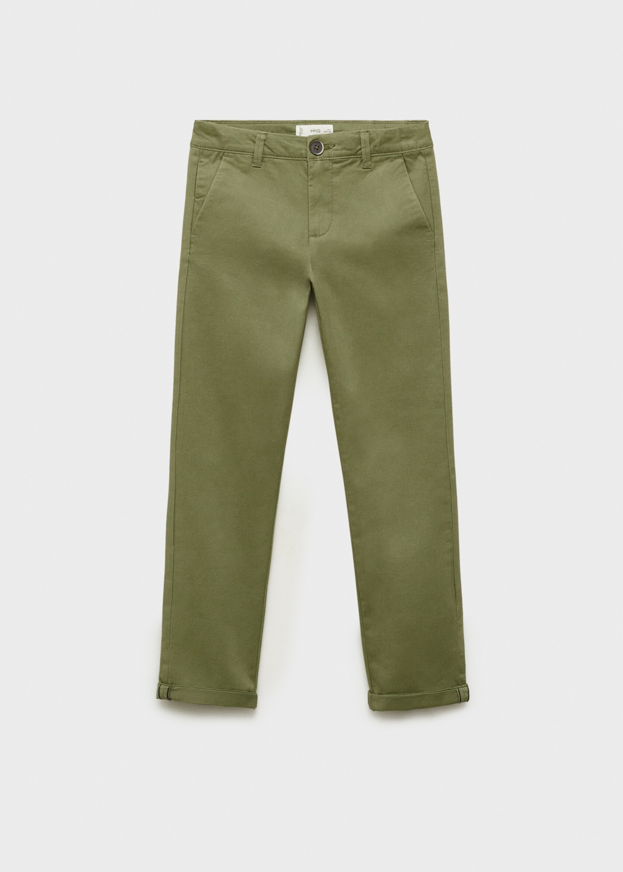 Cotton chinos - Article without model, Khaki. Ref: 87090626-00.