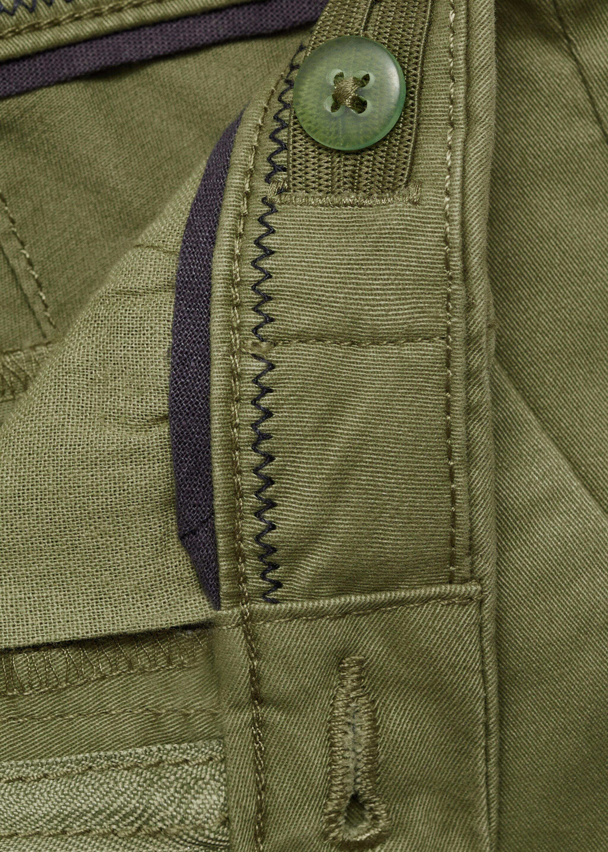 Cotton chinos - Details of the article 0, Khaki. Ref: 87090626-00.