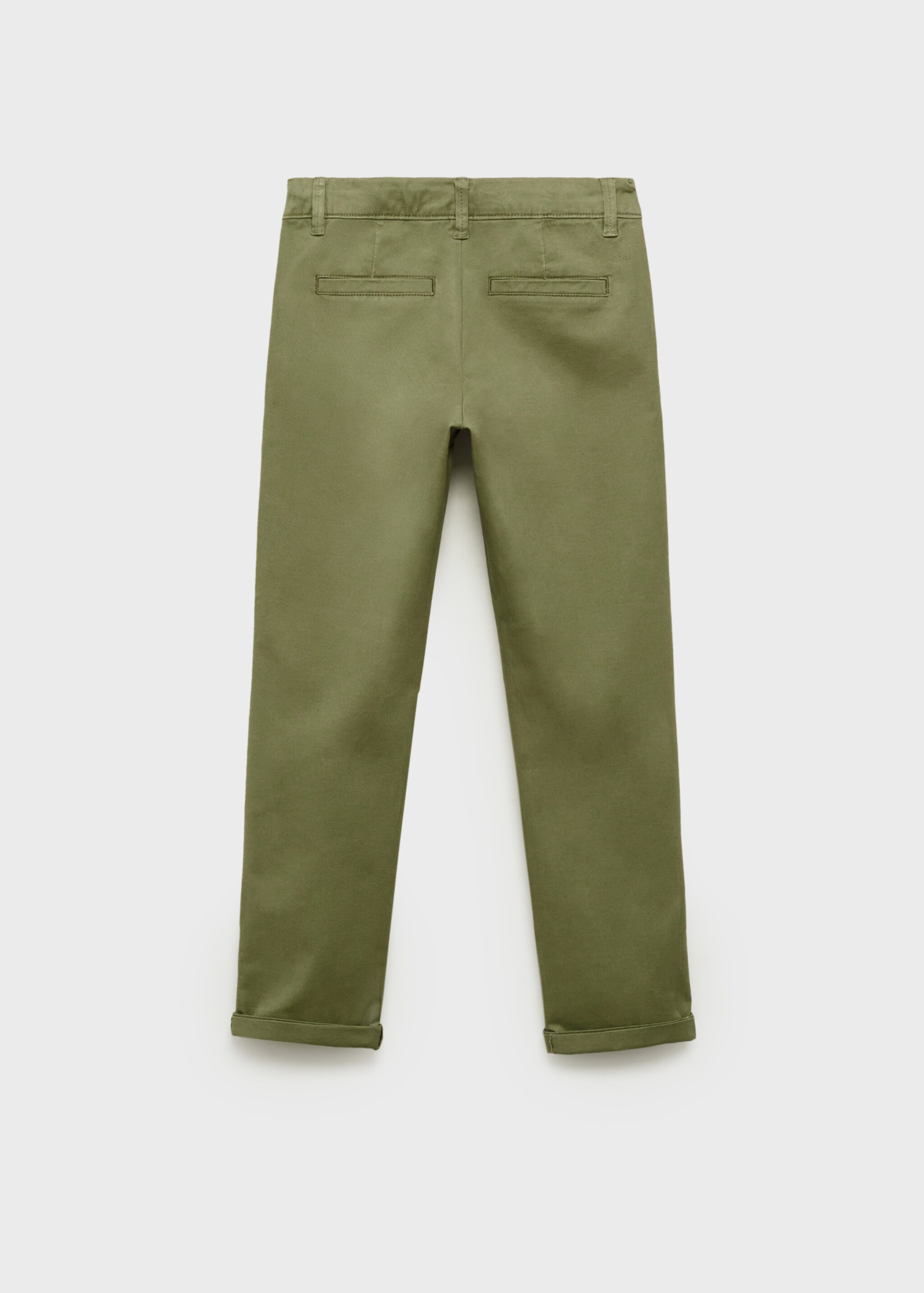 Cotton chinos - Reverse of the article, Khaki. Ref: 87090626-00.