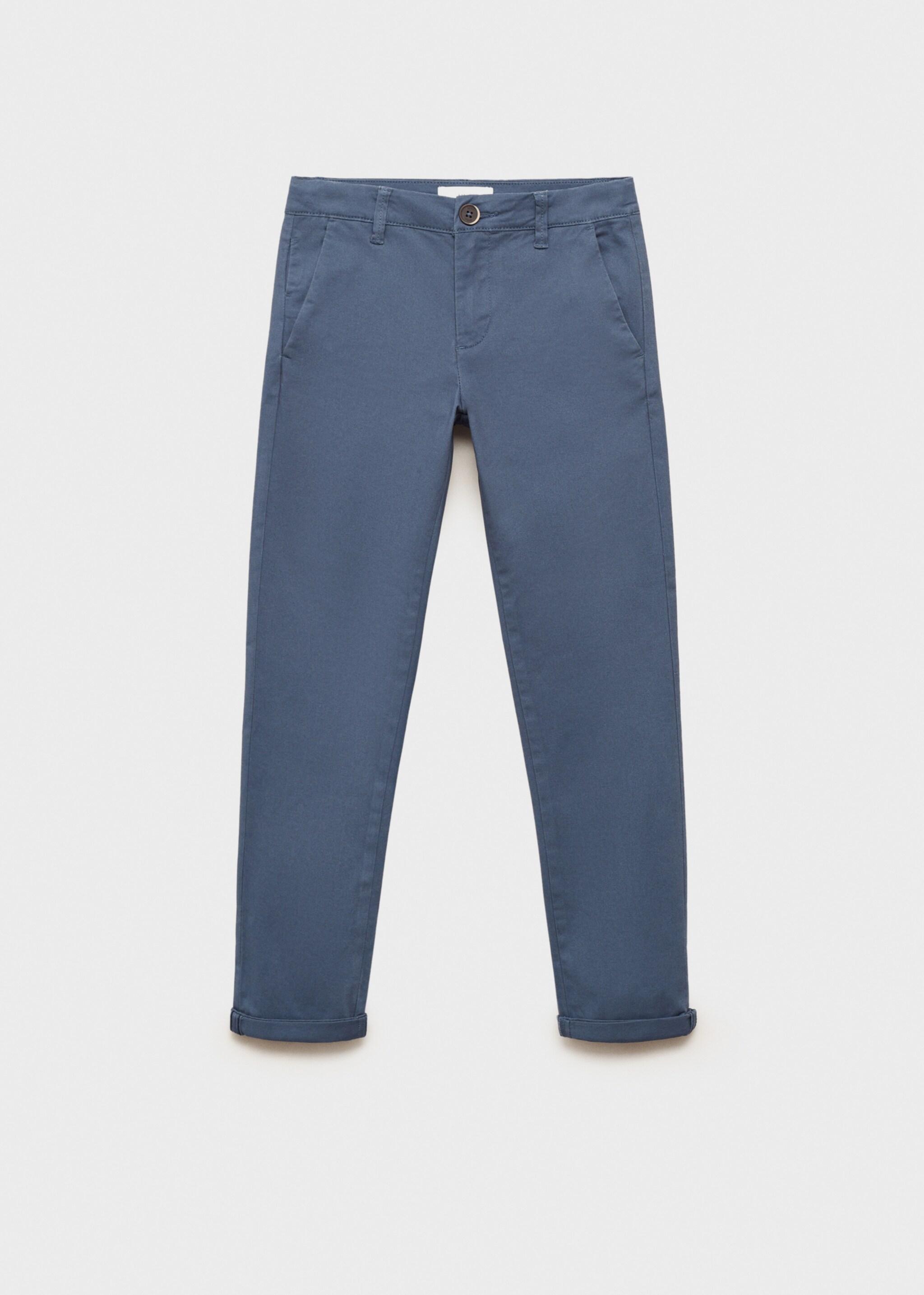 Cotton chinos - Article without model, Blue. Ref: 87090626-00.