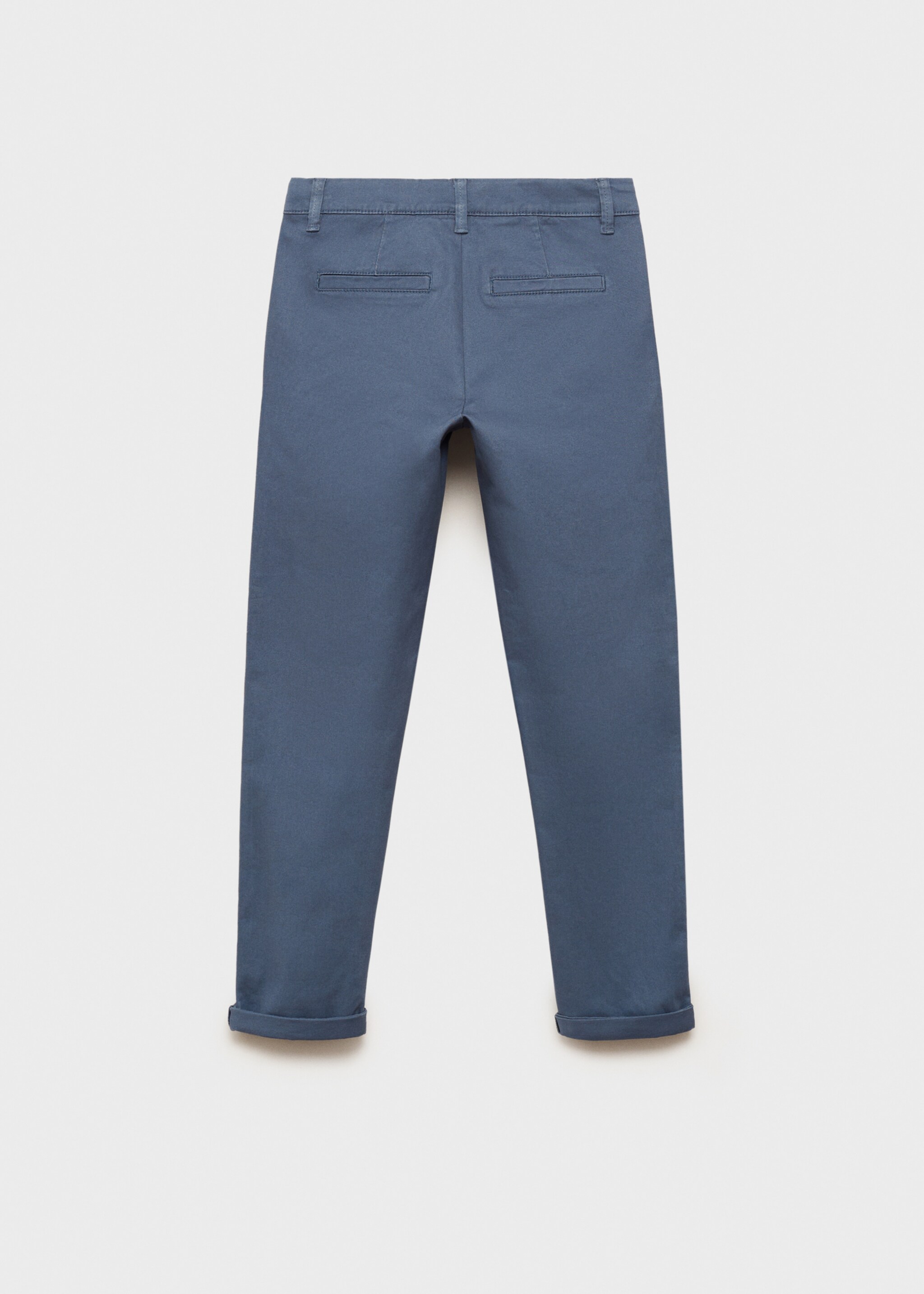 Cotton chinos - Reverse of the article, Blue. Ref: 87090626-00.