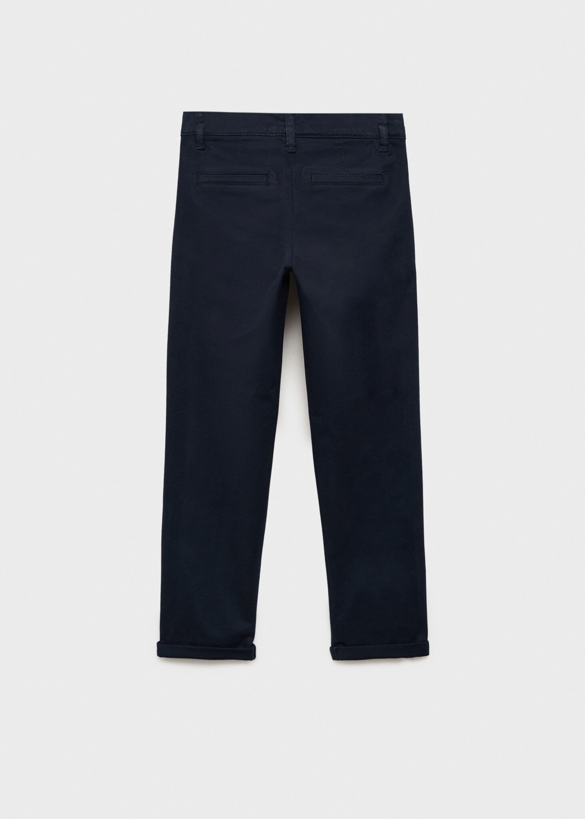 Cotton chinos - Reverse of the article, Dark Navy. Ref: 87090626-00.