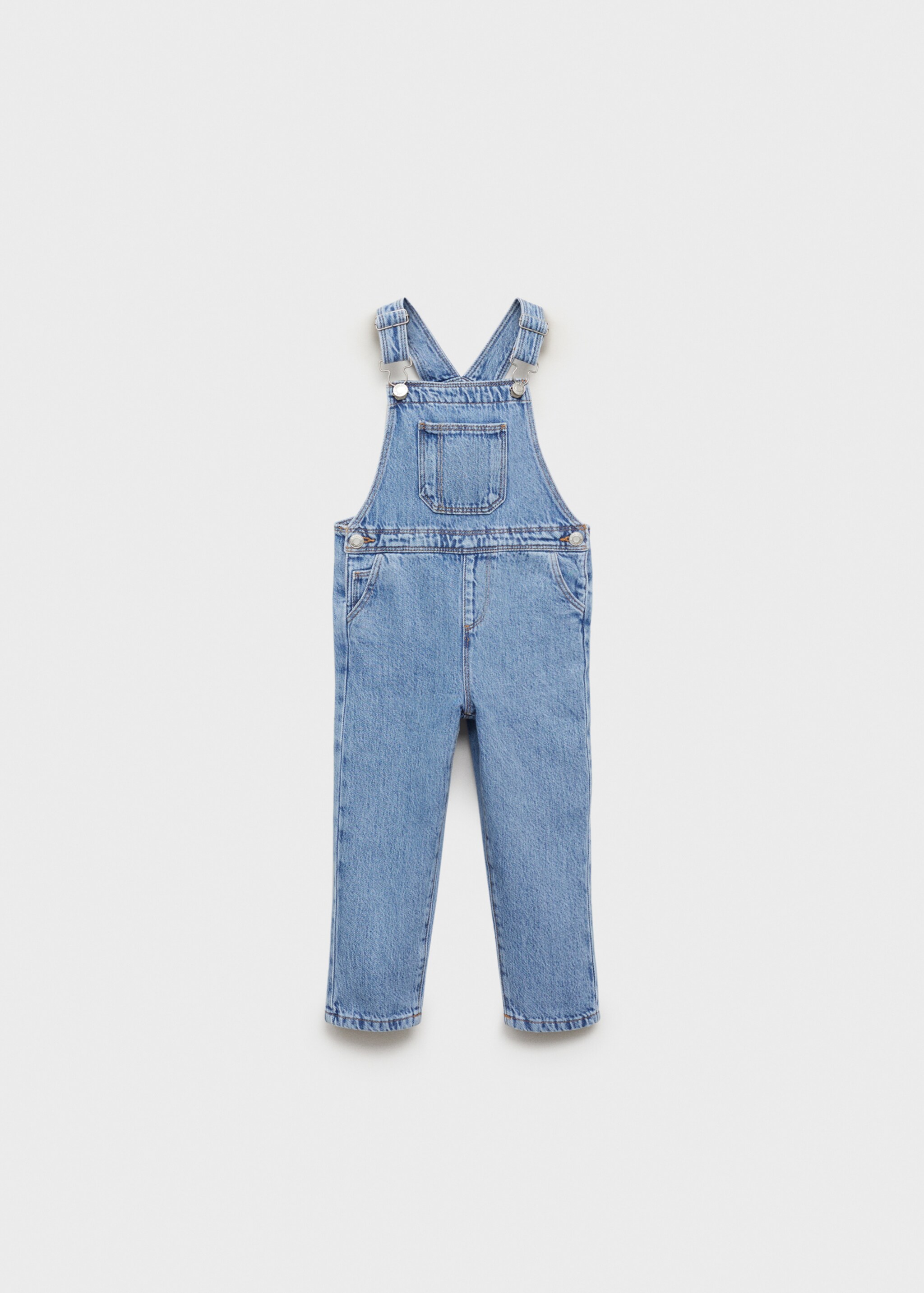Long denim overalls with pocket - Article without model, Light Blue. Ref: 87090639-00.