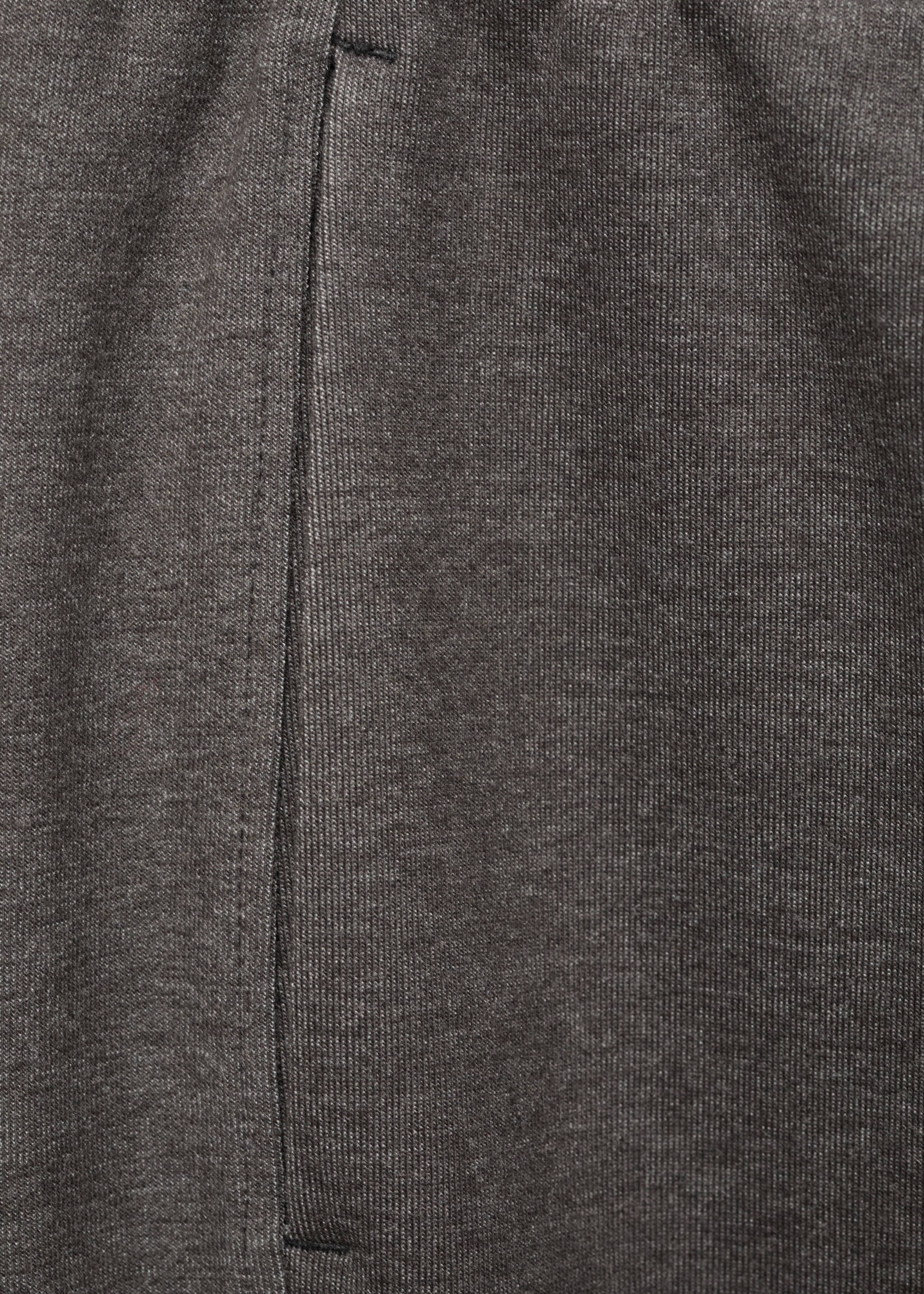 Cotton joggers embroidered detail - Details of the article 8, Medium Heather Grey. Ref: 87090642-00.