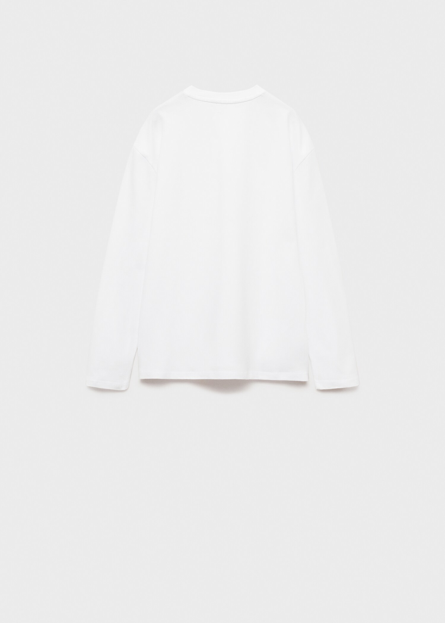 Long sleeve cotton t-shirt - Reverse of the article