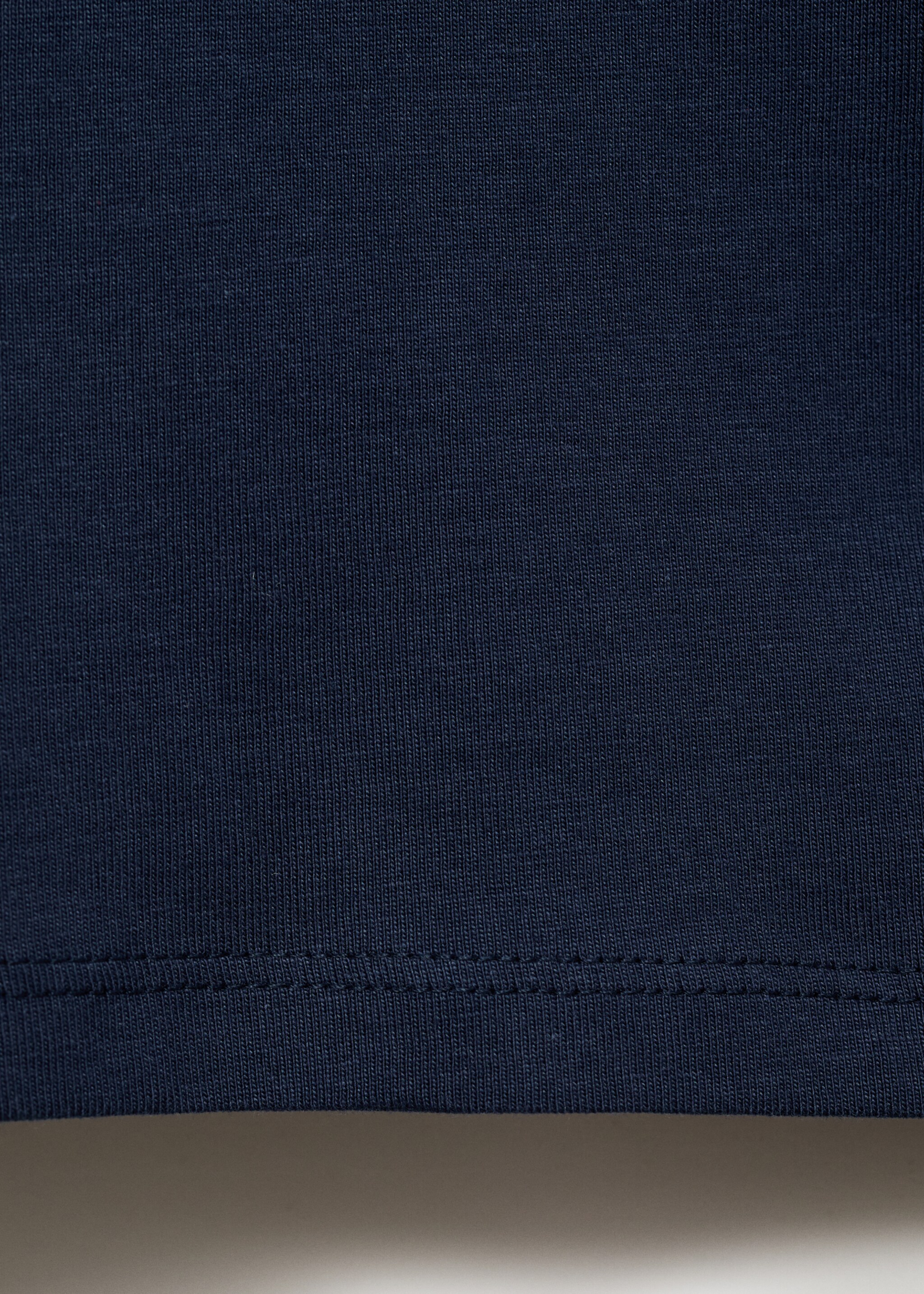 Long sleeve cotton t-shirt - Details of the article 0, Dark Navy. Ref: 87090647-00.