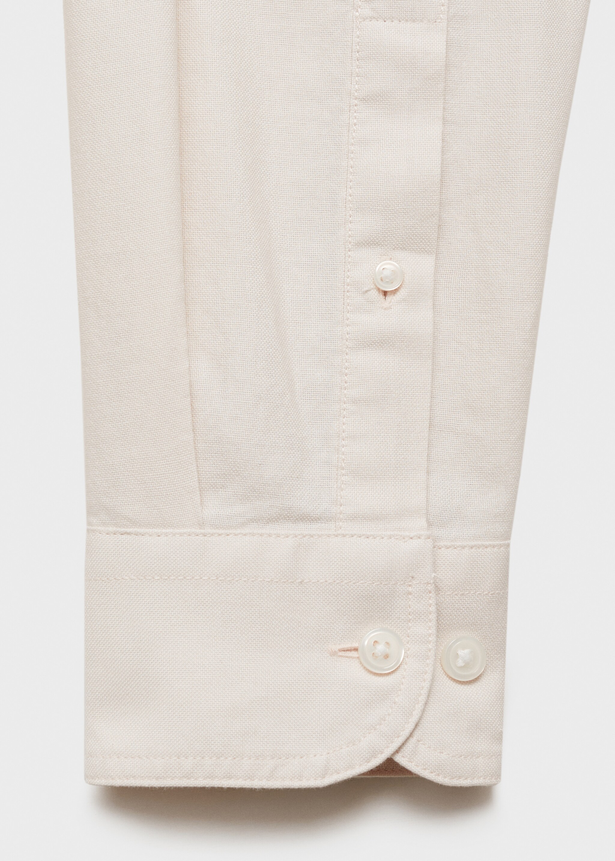 100% cotton Oxford shirt with logo - Details of the article 0, Ecru. Ref: 87090653-00.