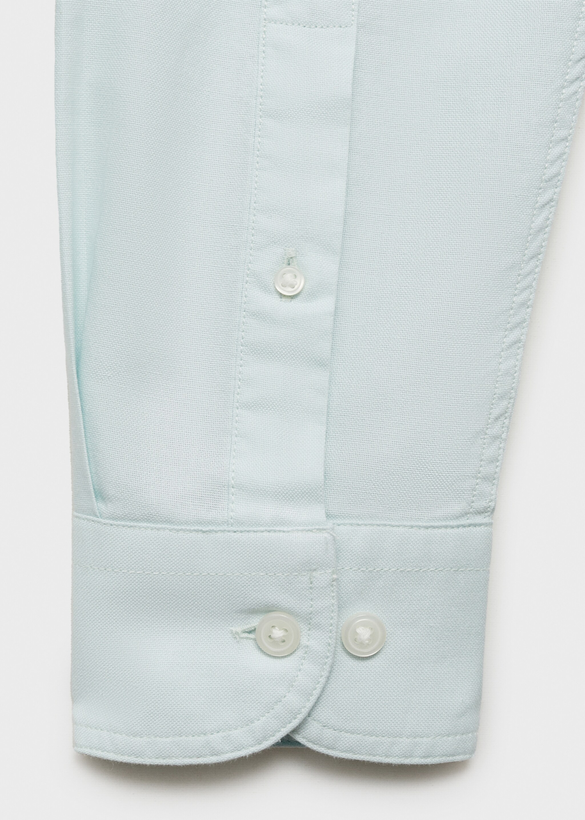 100% cotton Oxford shirt with logo - Details of the article 8, Pastel Green. Ref: 87090653-00.